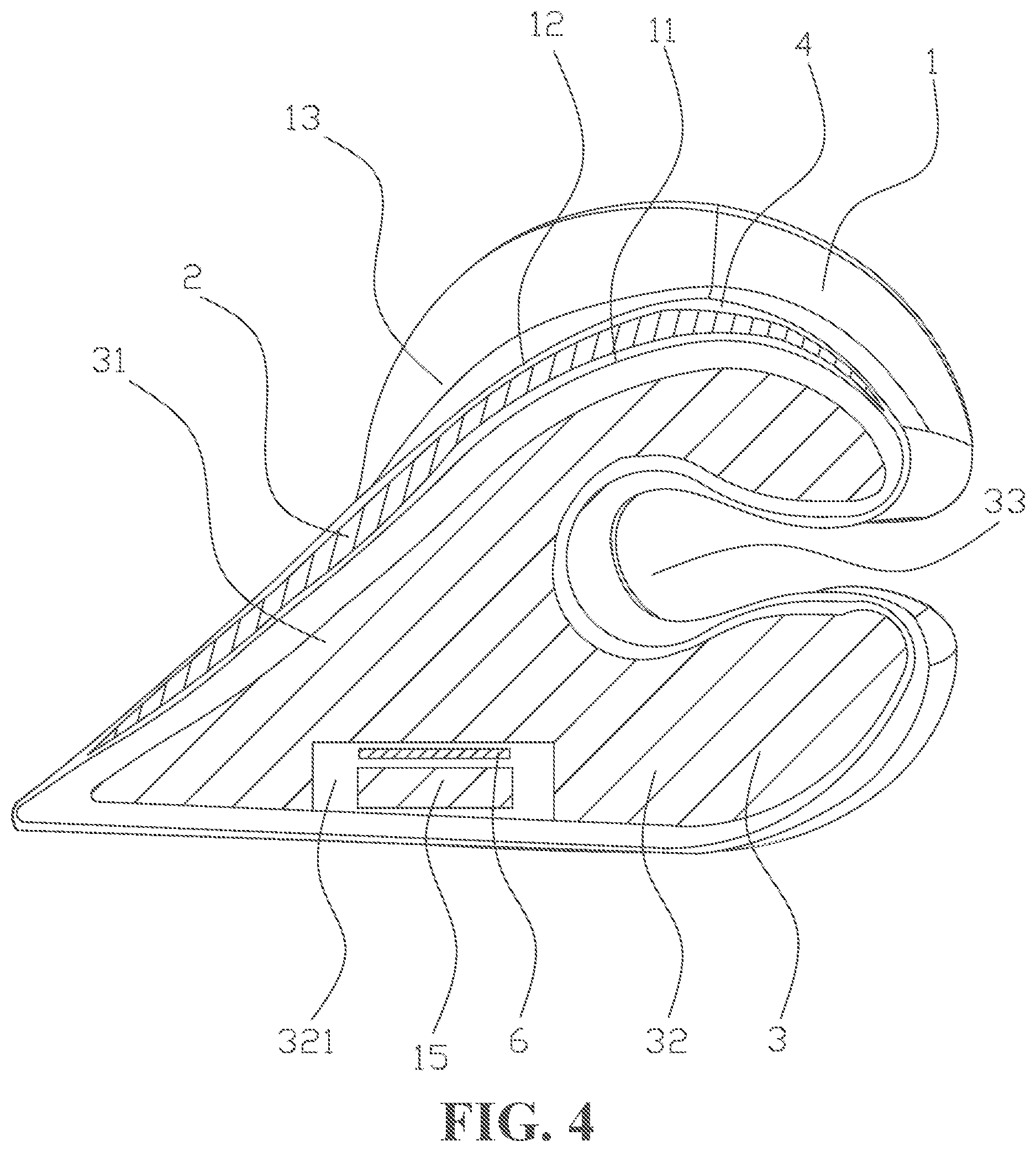 Patent US11793334 Figure 4 – Protective case of cervical traction pillow and cervical traction pillow