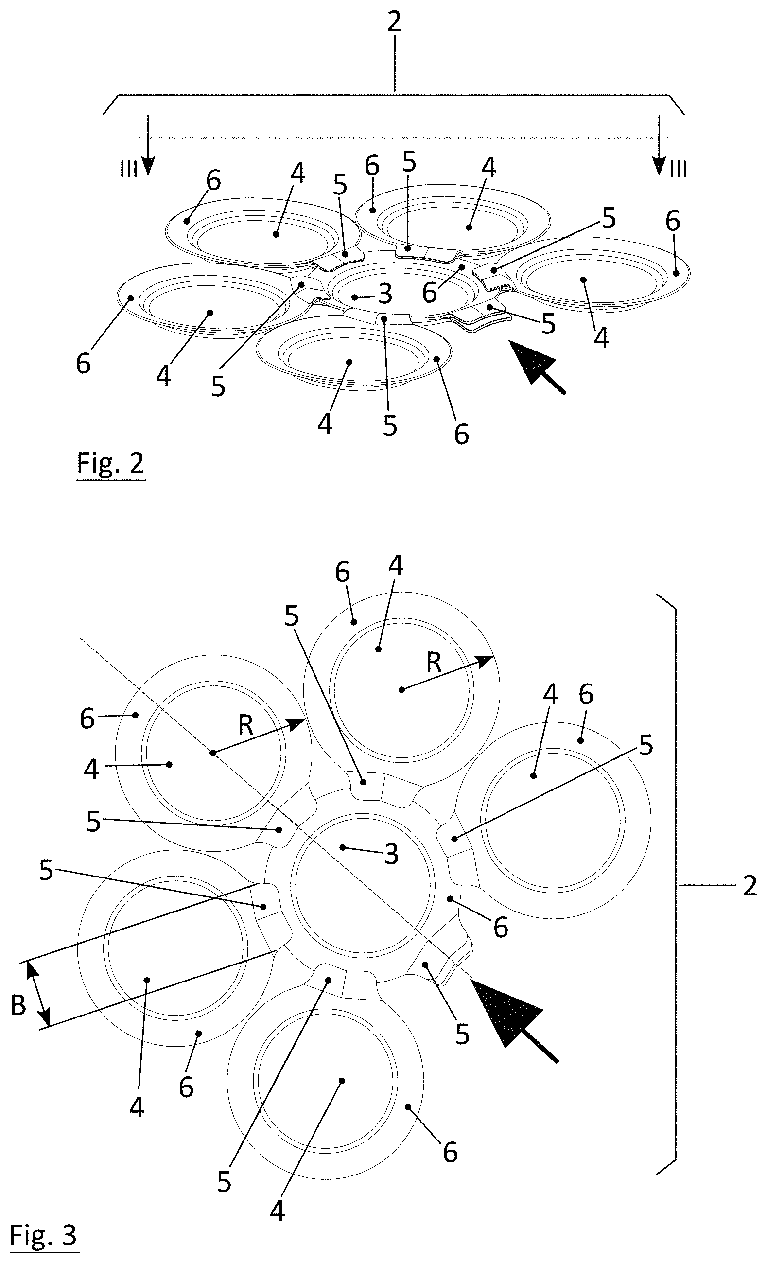 Patent US11793335 Figure 2 – Interconnectable dinner plates with integrated rim element