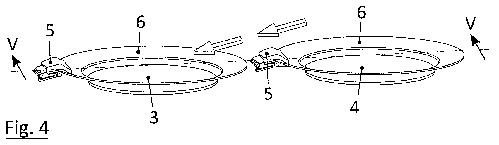 Patent US11793335 Figure 3 – Interconnectable dinner plates with integrated rim element
