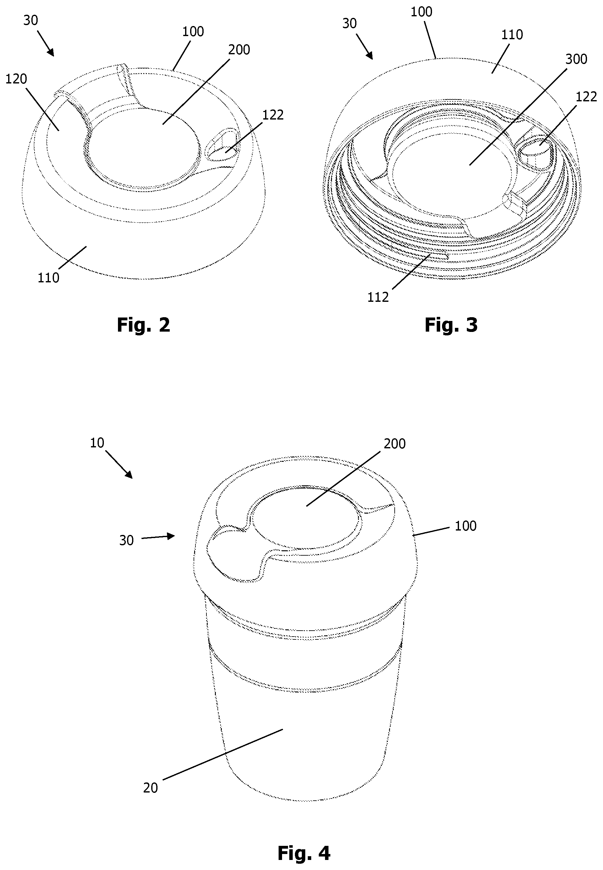 Patent US11793337 Figure 2 – Beverage cup and closure therefor