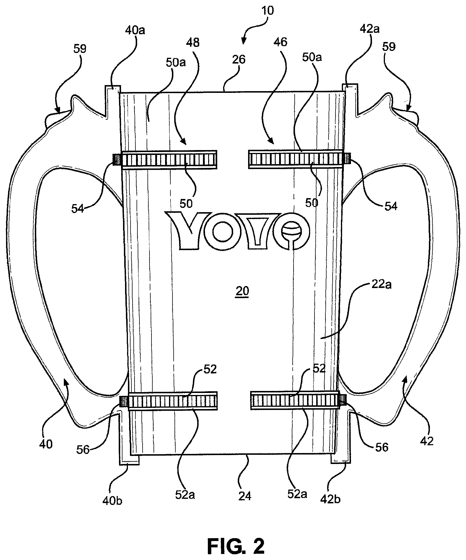 Patent US11793338 Figure 2 – Beverage container holder assembly