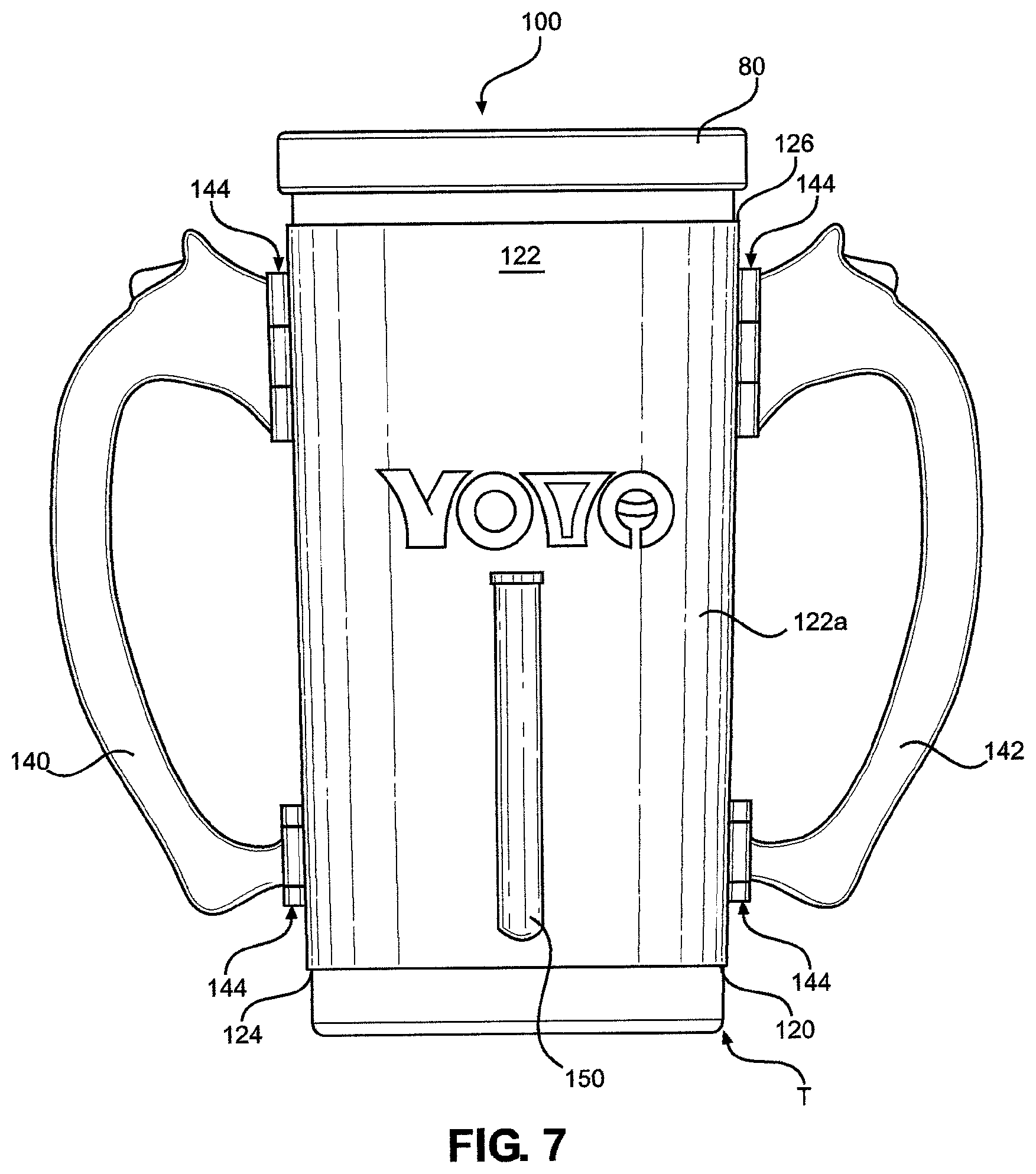 Patent US11793338 Figure 6 – Beverage container holder assembly