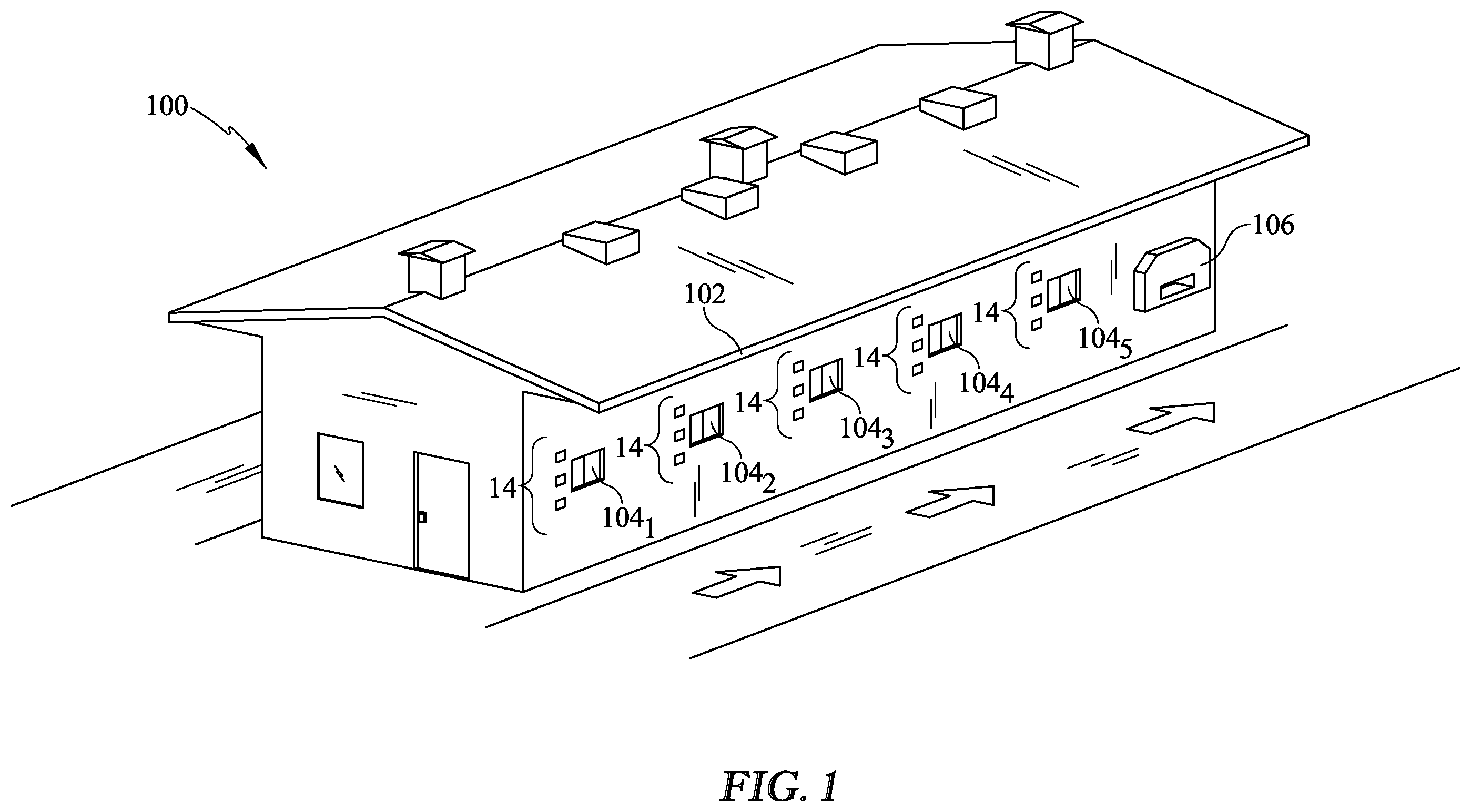 Patent US11793340 — Revolving cluster mailbox and central package delivery system — Figure 1
