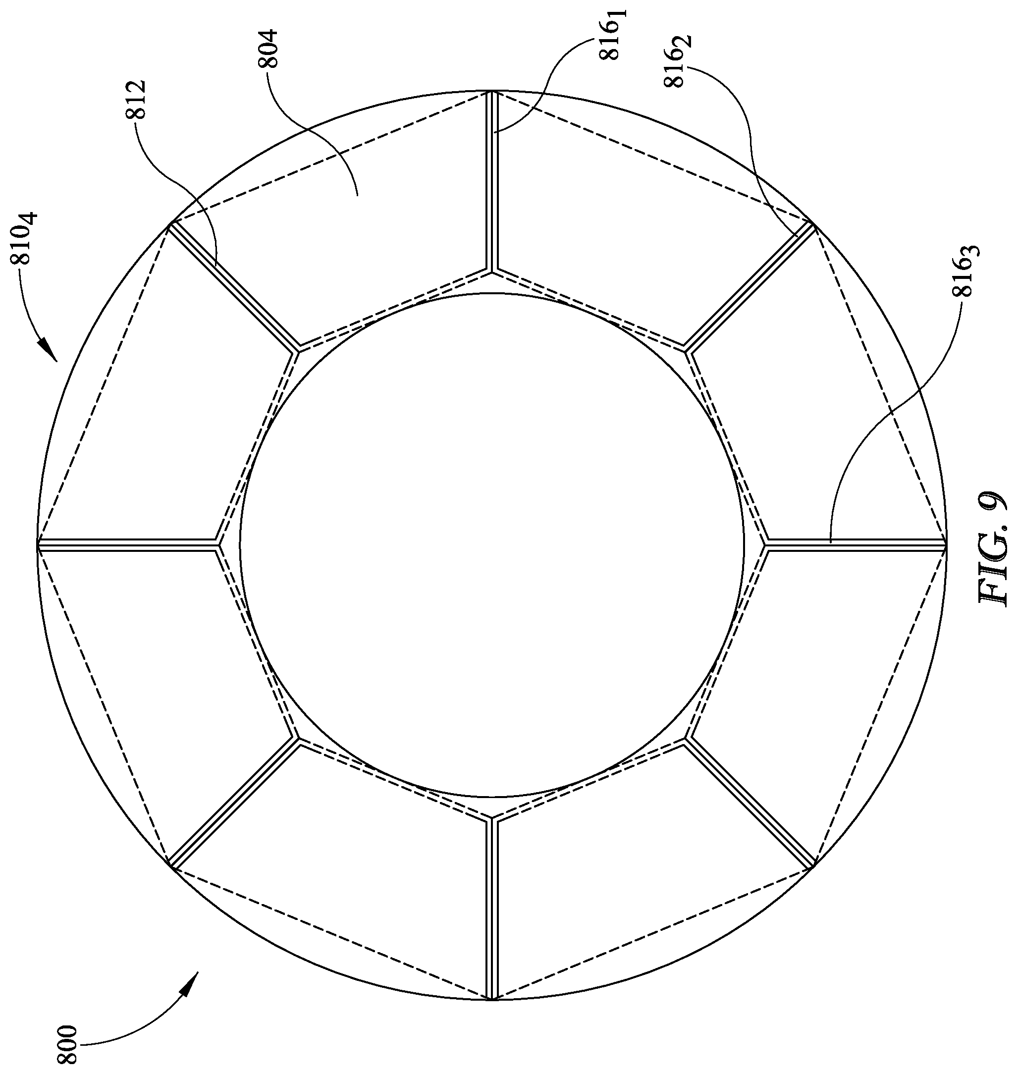 Patent US11793340 Figure 9 – Revolving cluster mailbox and central package delivery system
