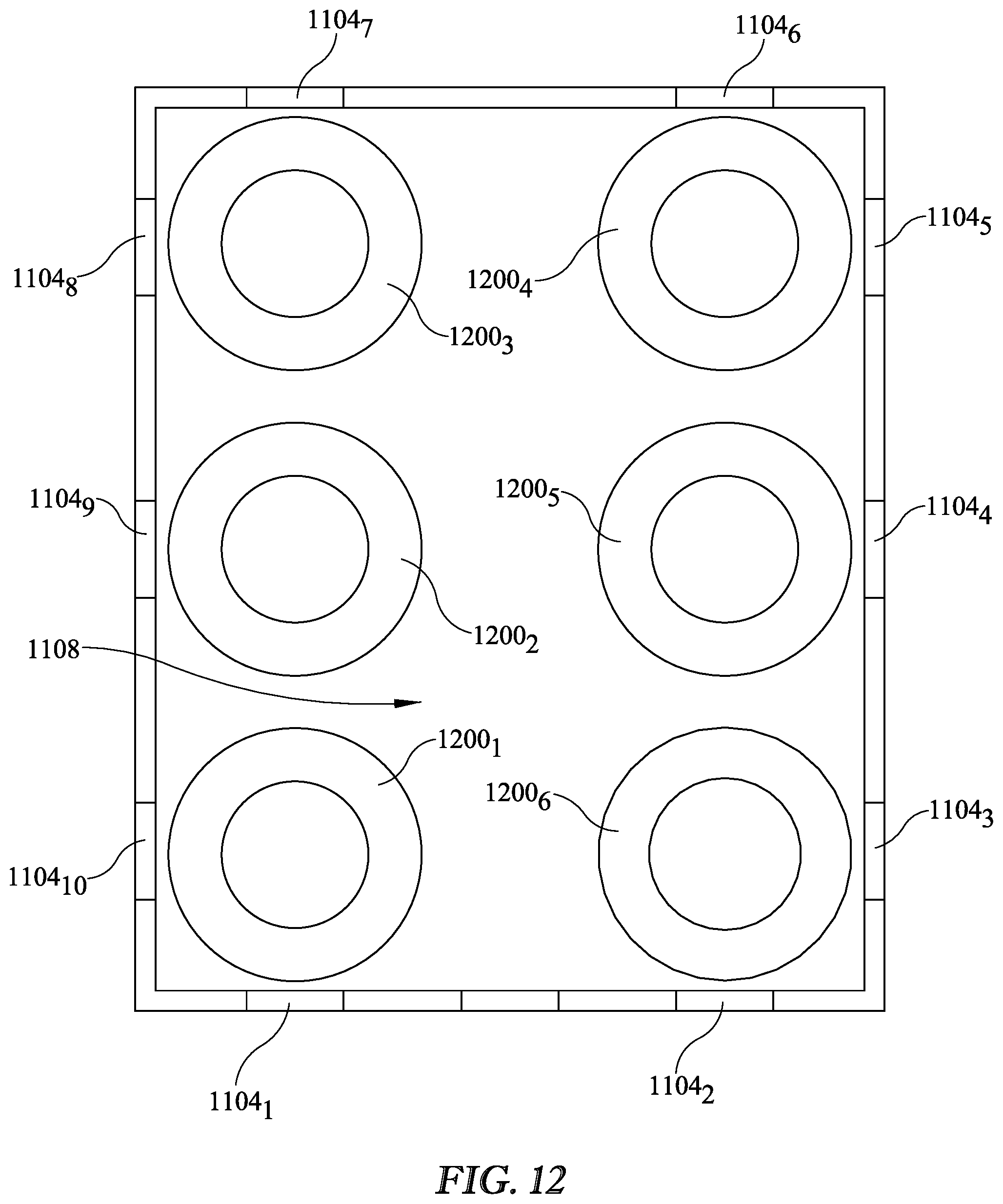 Patent US11793340 Figure 12 – Revolving cluster mailbox and central package delivery system