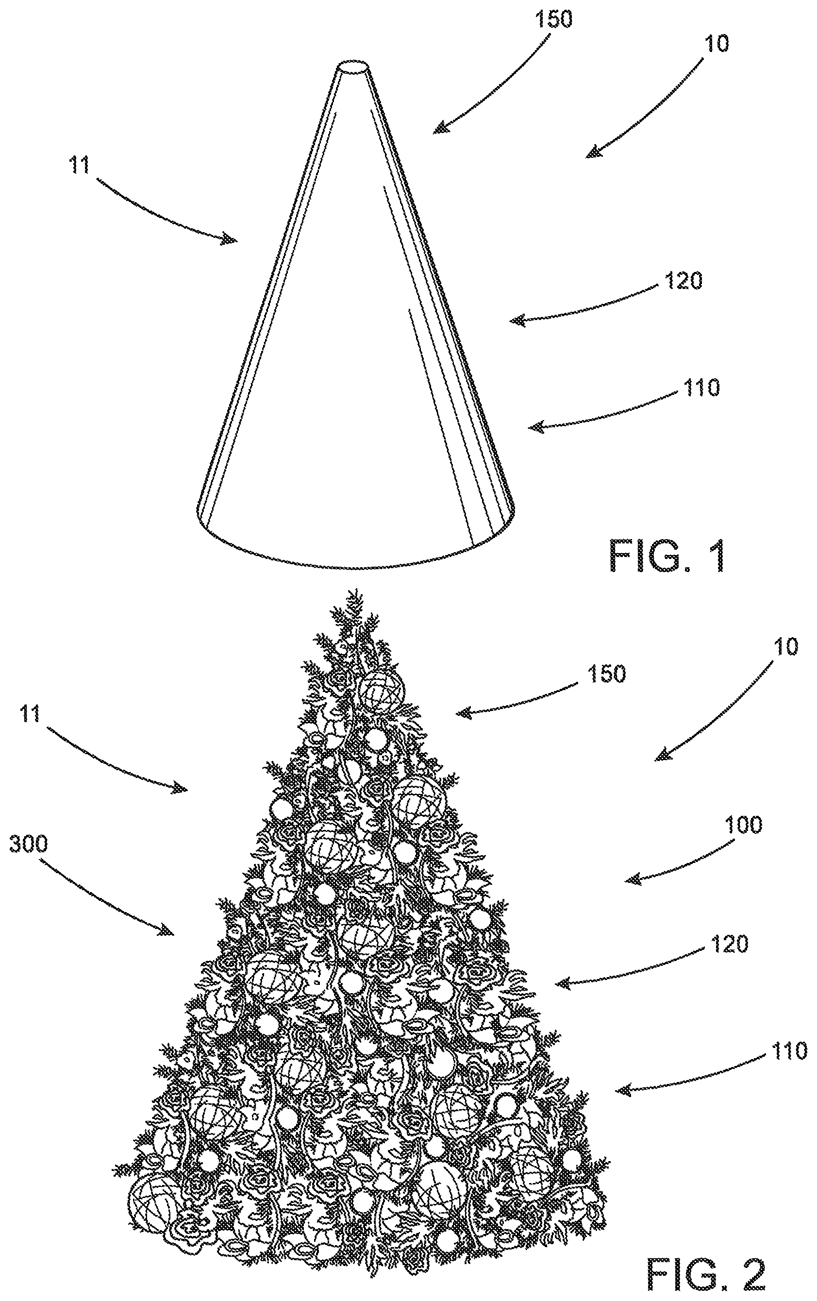 Patent US11793343 Figure 1 – Artificial tree assembly