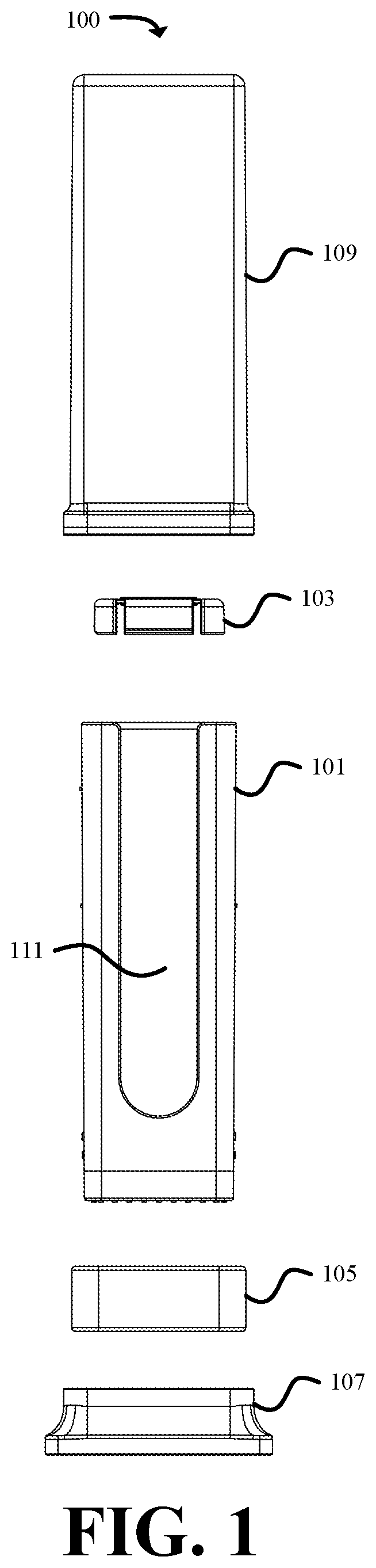 Patent US11793344 Figure 1 – Apparatus for sanitary and controlled dispensing of food products