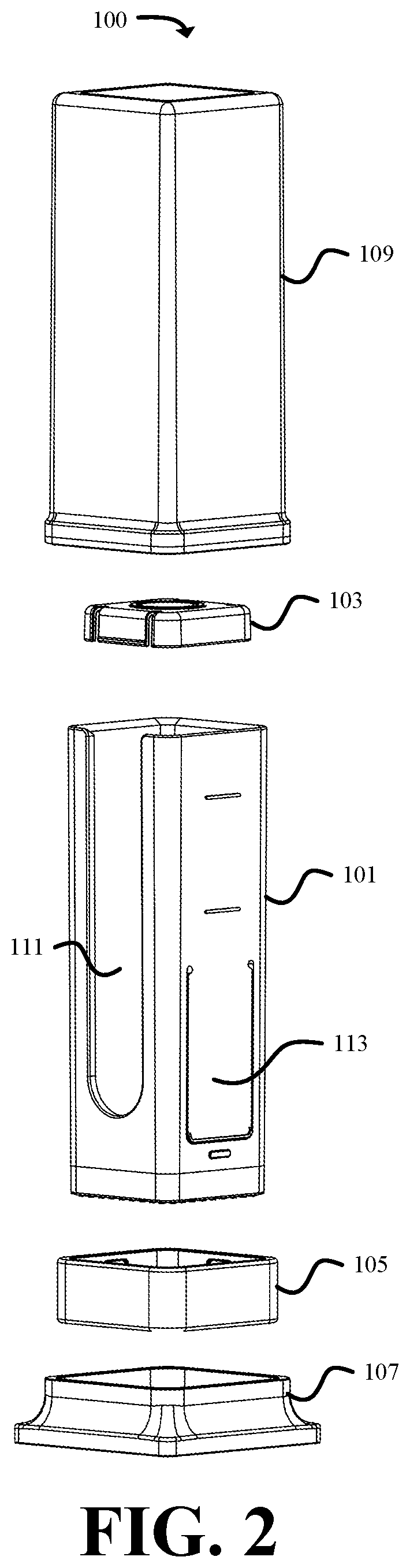 Patent US11793344 Figure 2 – Apparatus for sanitary and controlled dispensing of food products