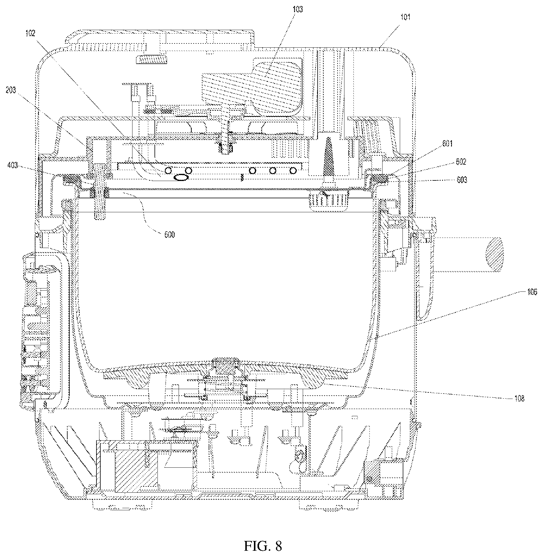 Patent US11793345 Figure 6 – Multifunctional cooker