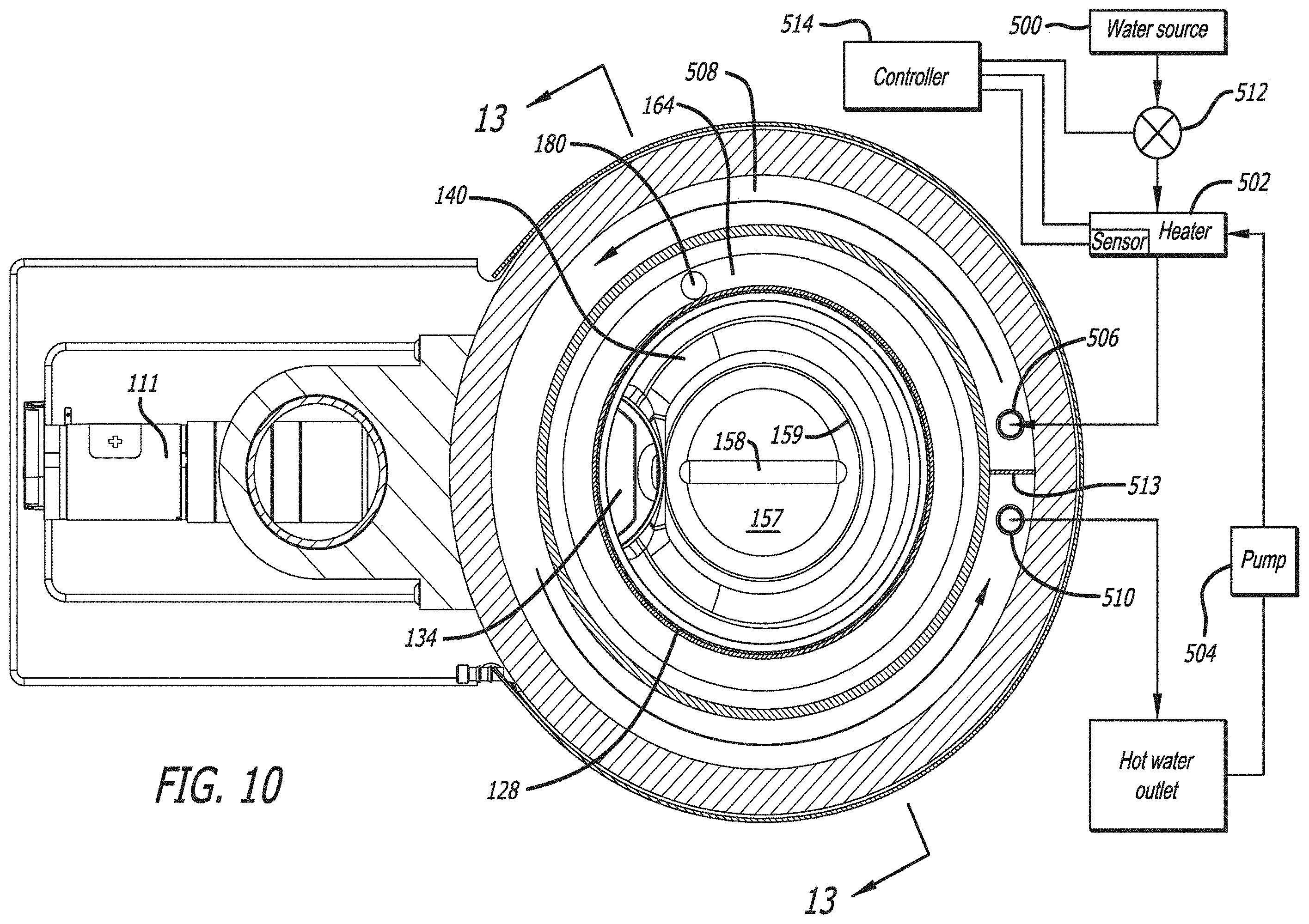Patent US11793347 Figure 10 – Magnetically driven beverage brewing system and method