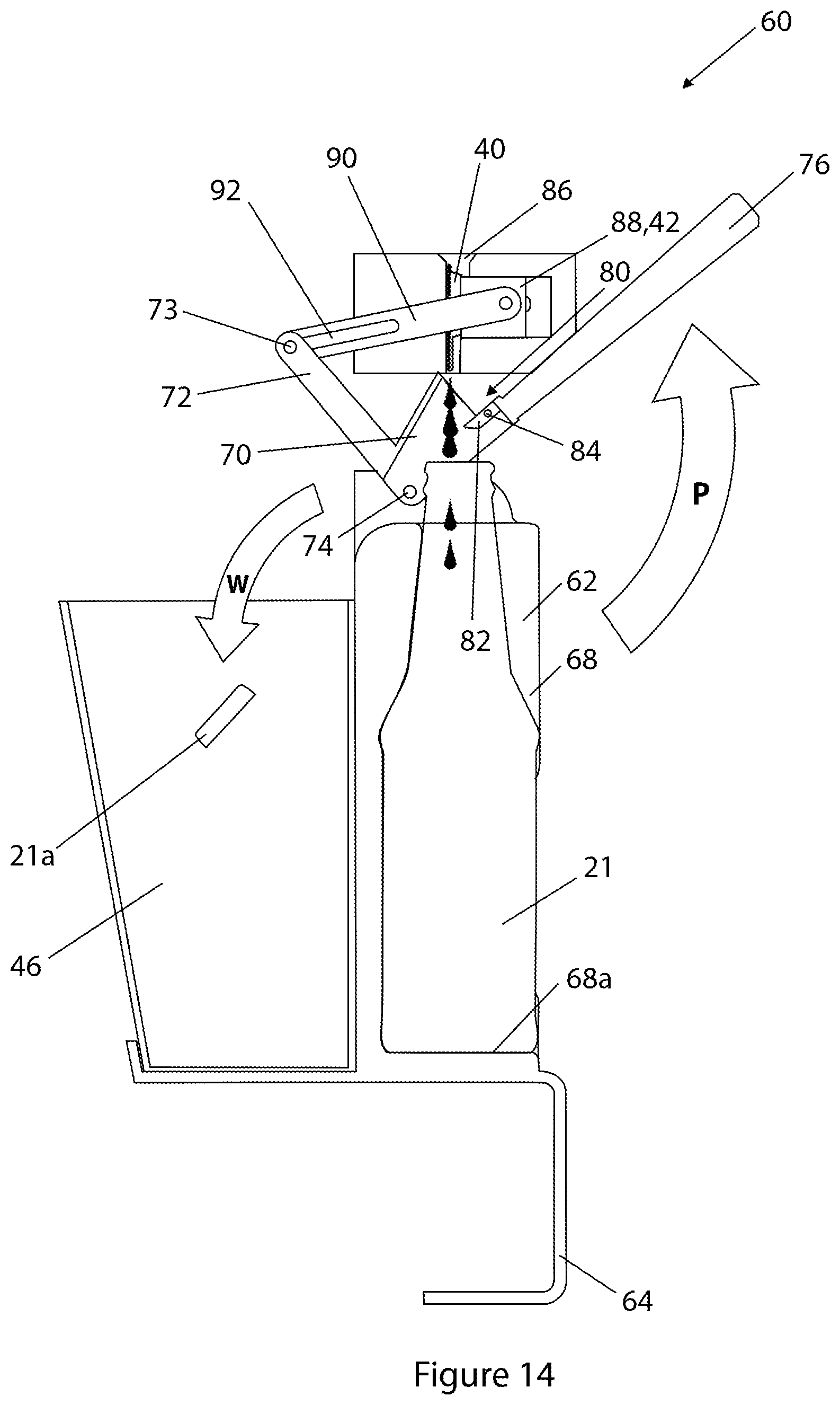 Patent US11793349 Figure 16 – Bottle opening and additive dispensing apparatus