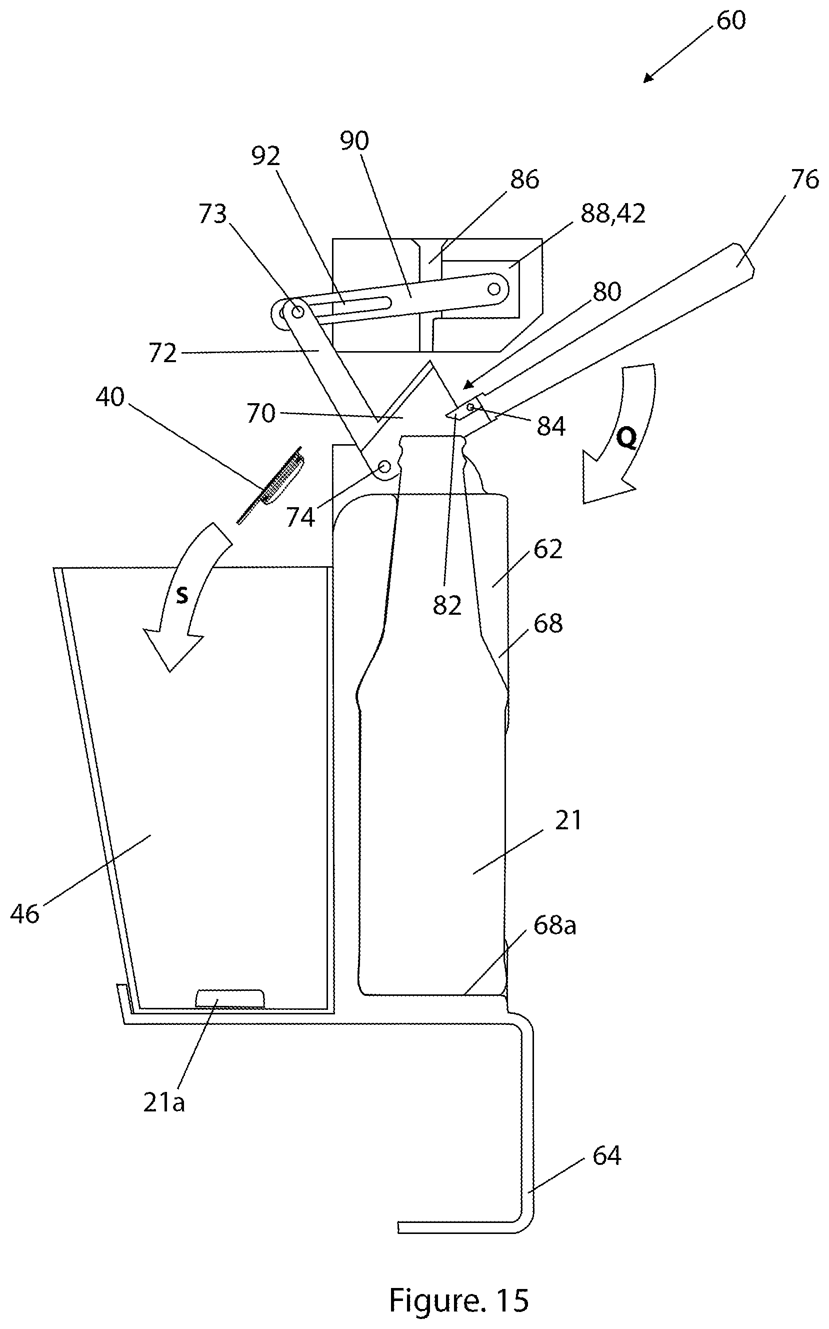 Patent US11793349 Figure 17 – Bottle opening and additive dispensing apparatus