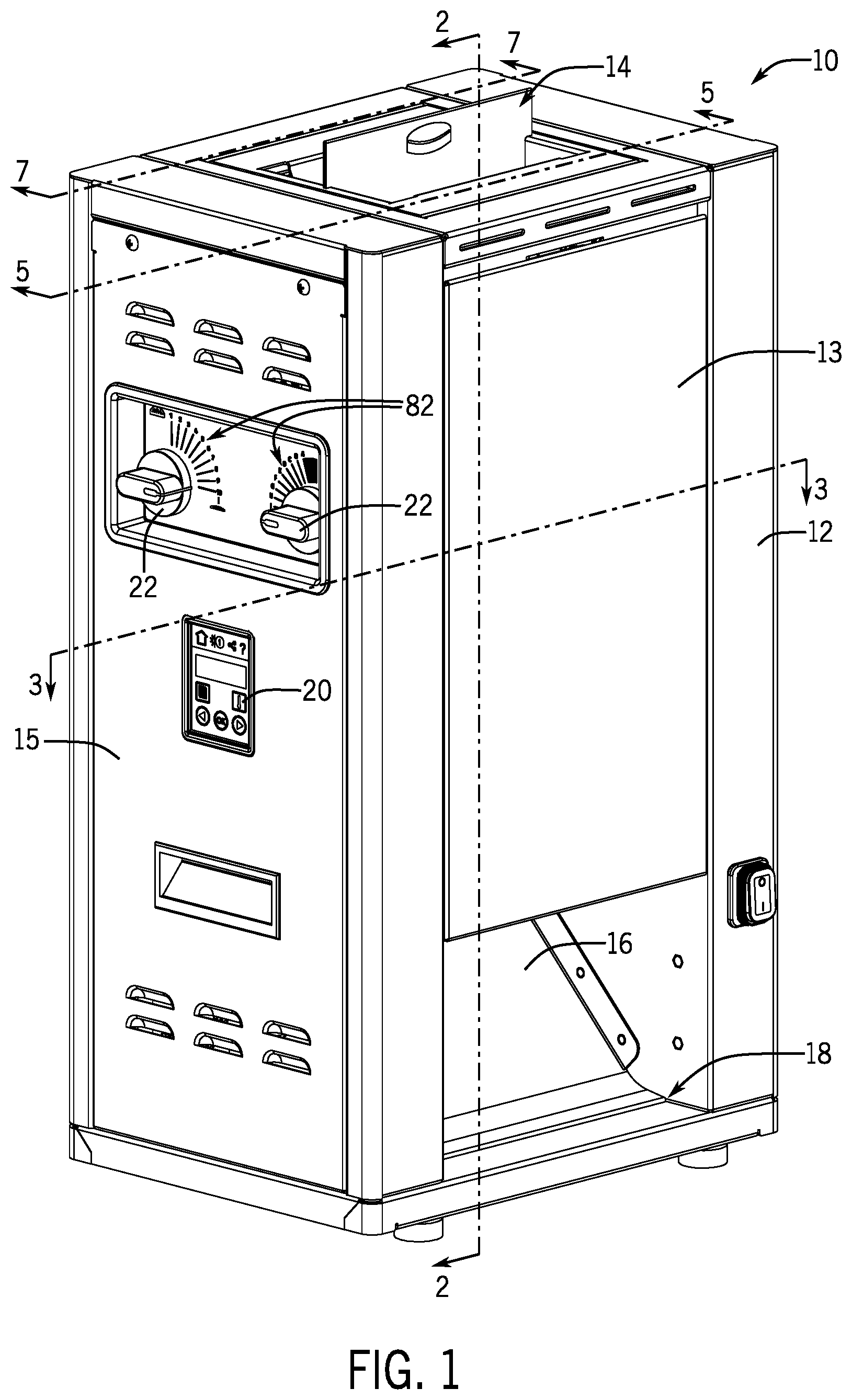 Patent US11793352 — Toaster with adjustable conveyor — Figure 1