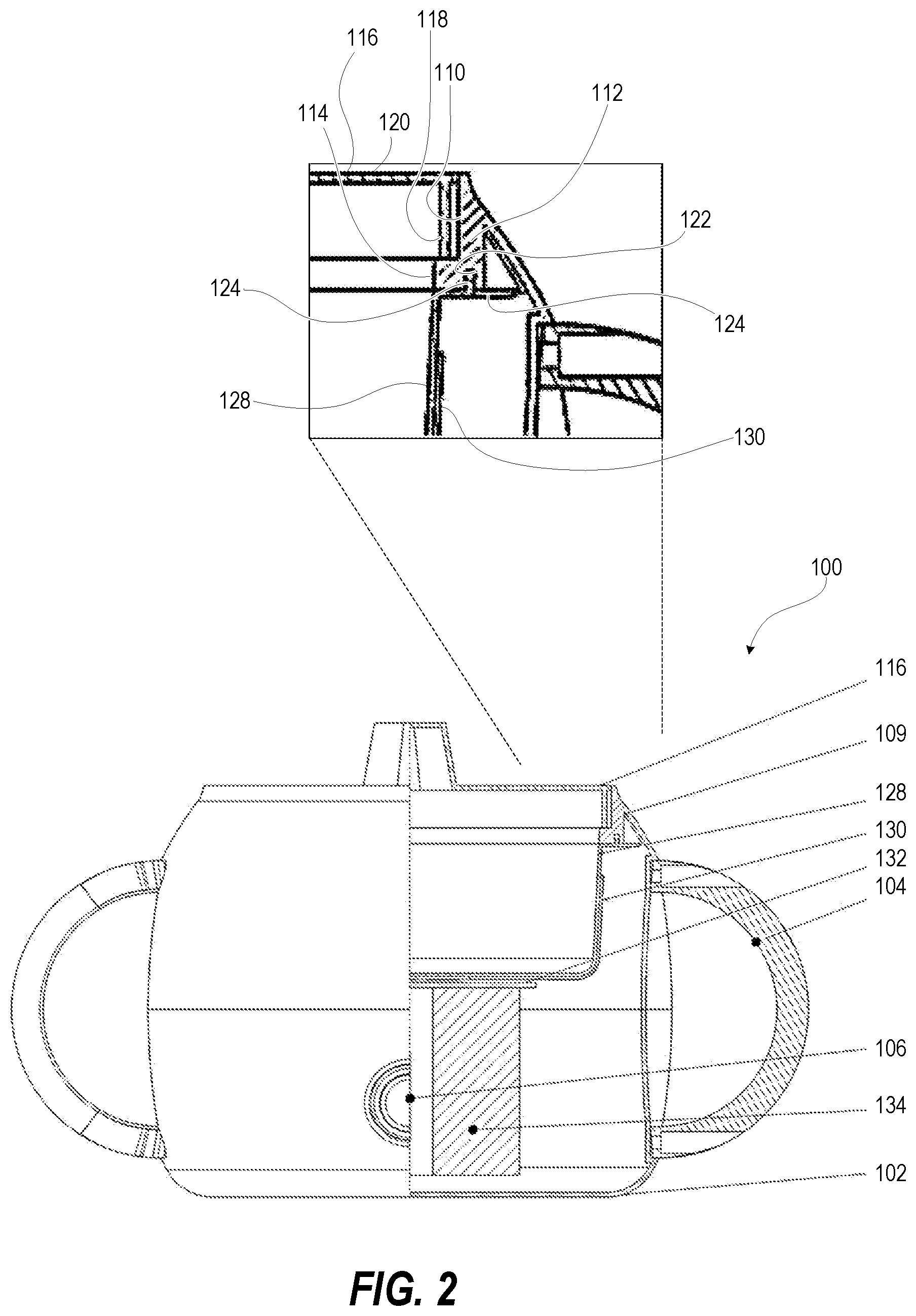 Patent US11793353 Figure 2 – Heating container