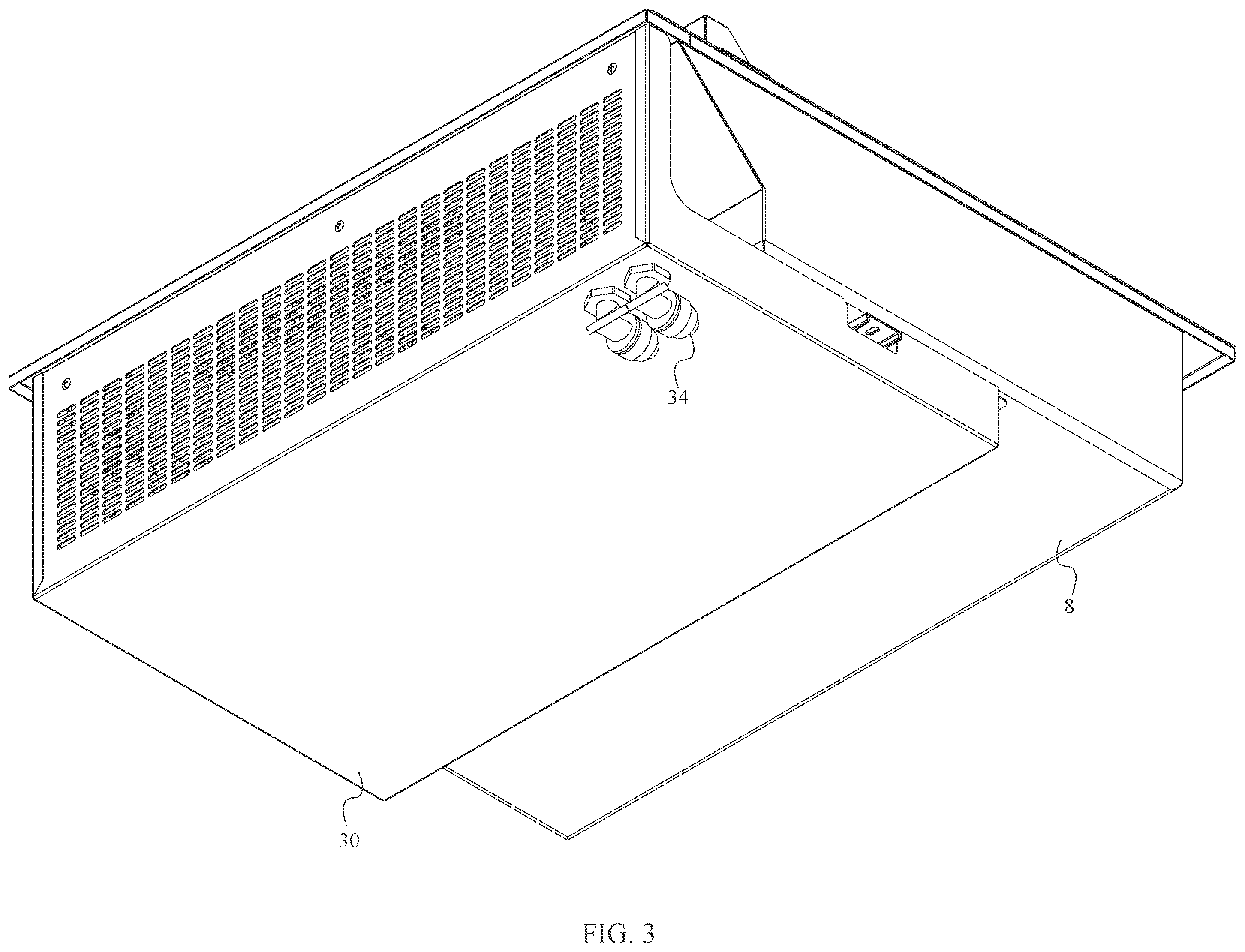 Patent US11793354 Figure 3 – Hot food holding station with multi-functional ramp
