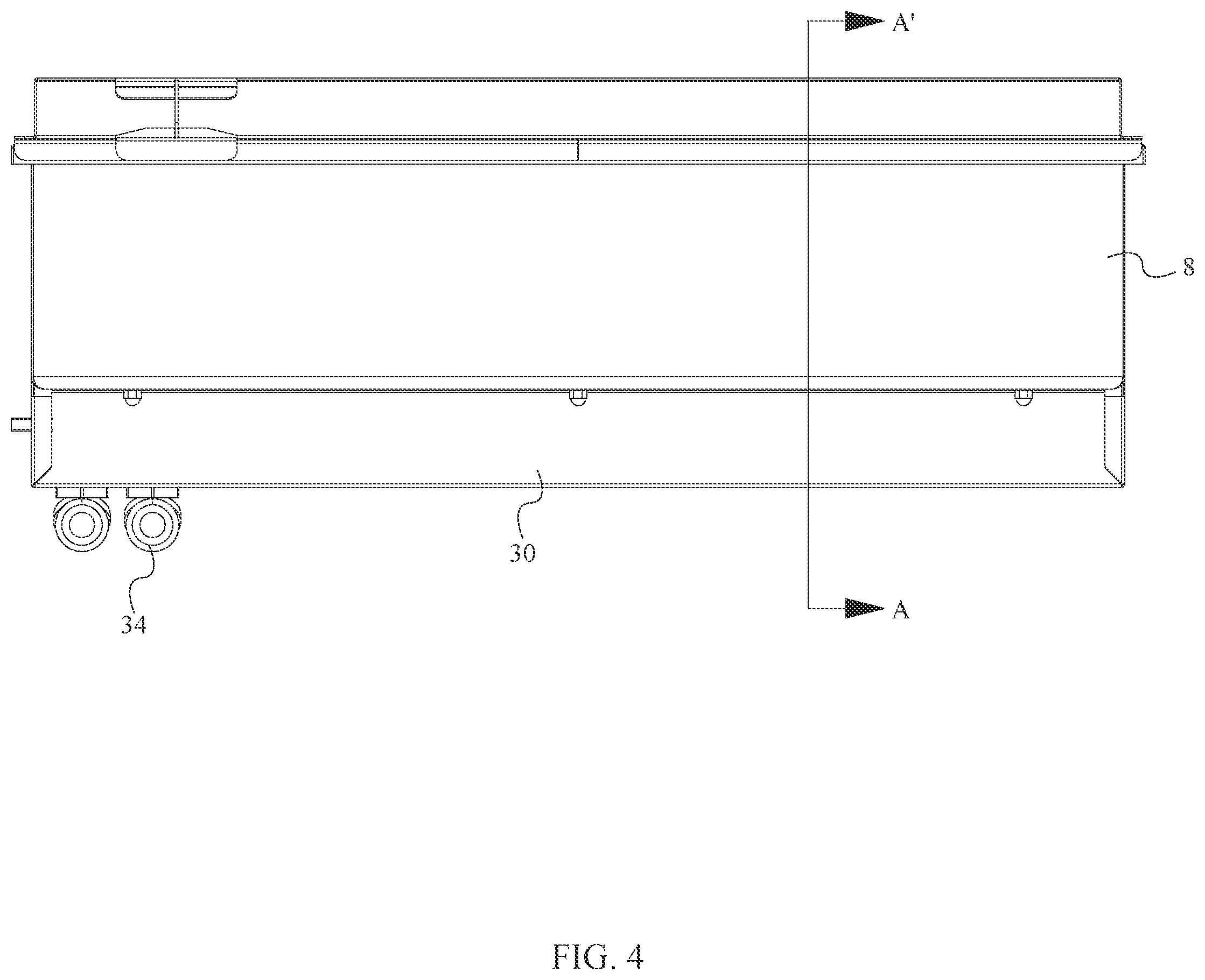 Patent US11793354 Figure 4 – Hot food holding station with multi-functional ramp
