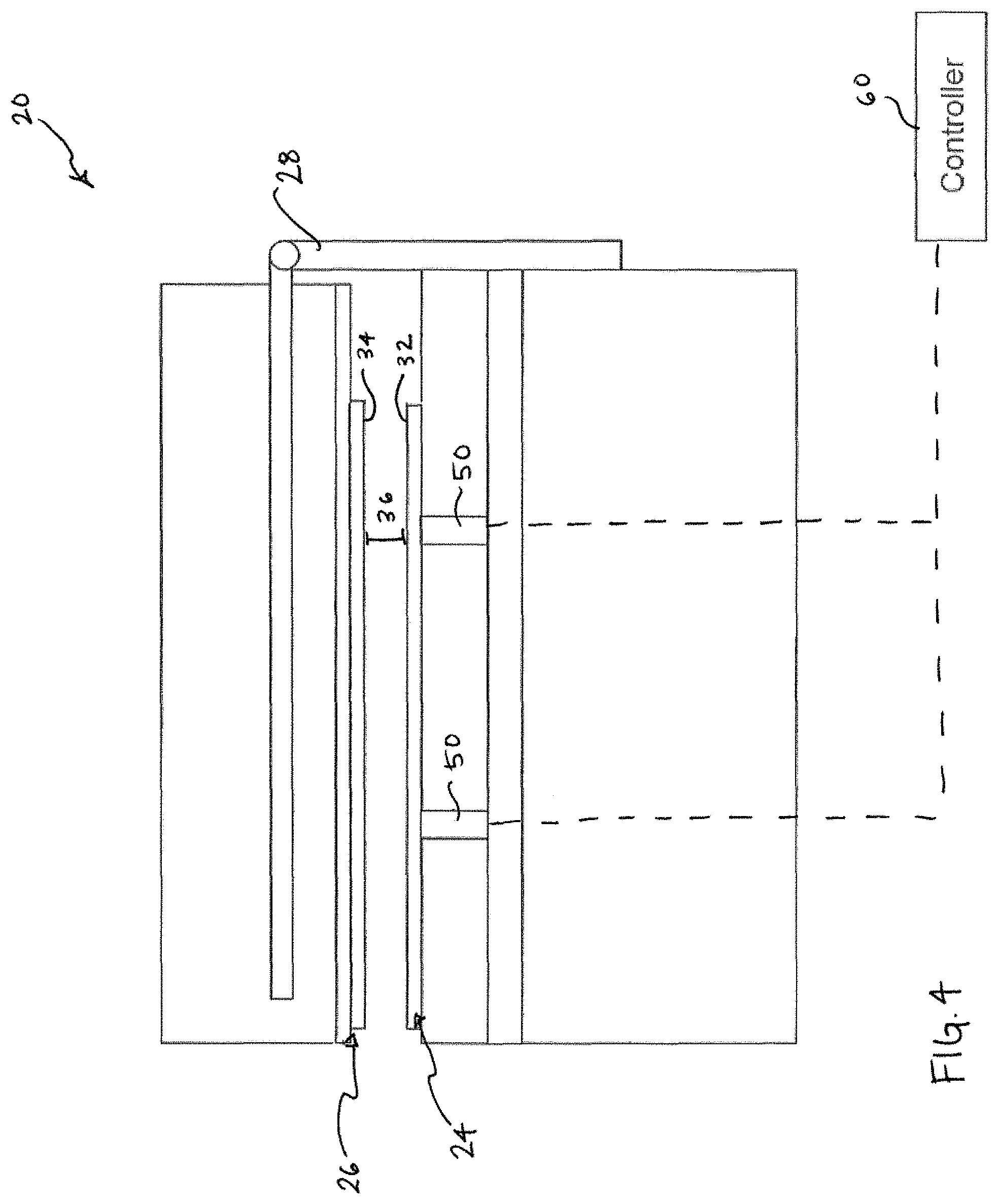 Patent US11793355 Figure 4 – Grilling appliance with lower platen position control