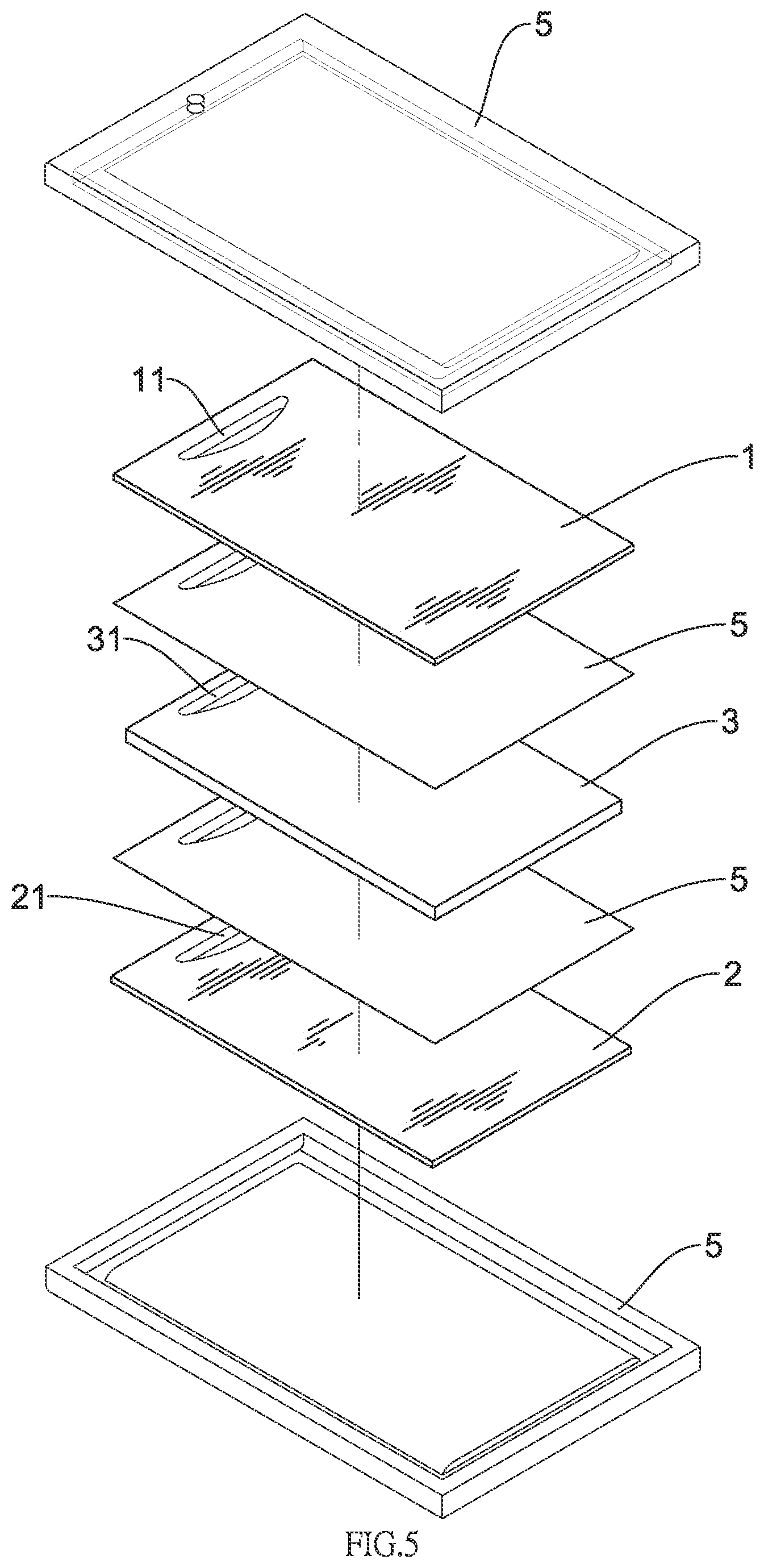 Patent US11793360 Figure 5 – Anti-slip and safe chopping board structure having composite sandwich