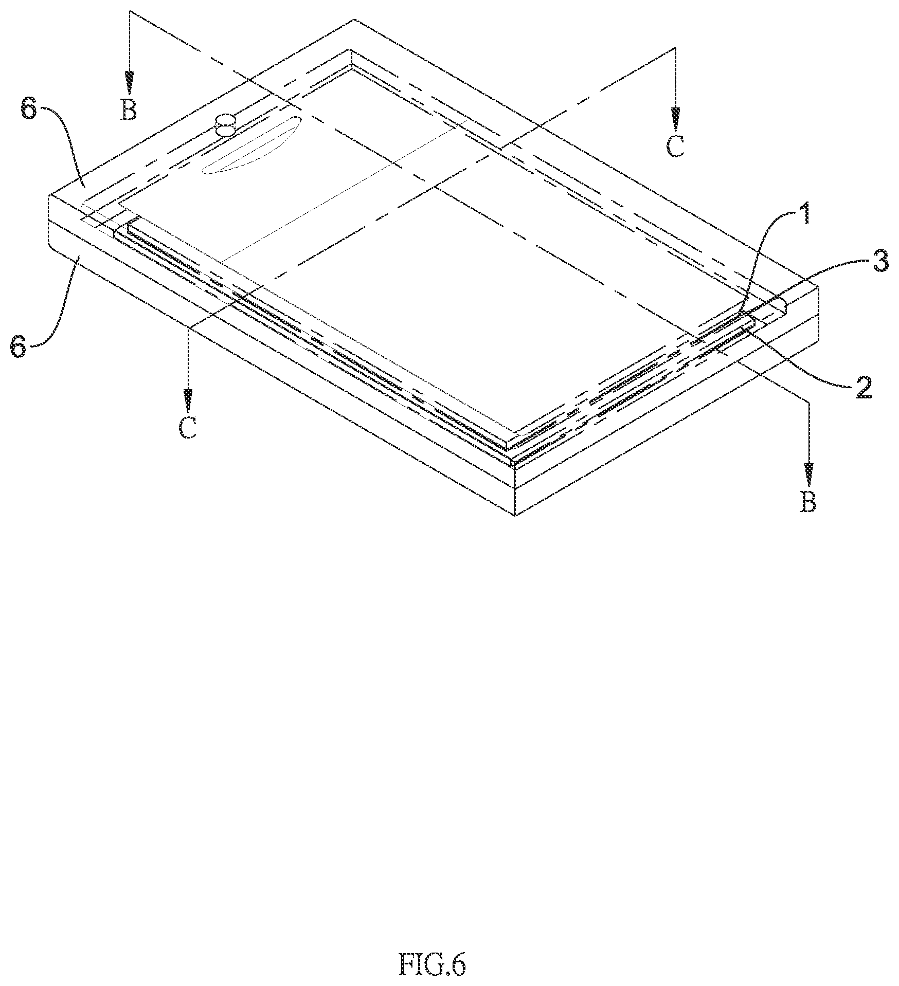 Patent US11793360 Figure 6 – Anti-slip and safe chopping board structure having composite sandwich