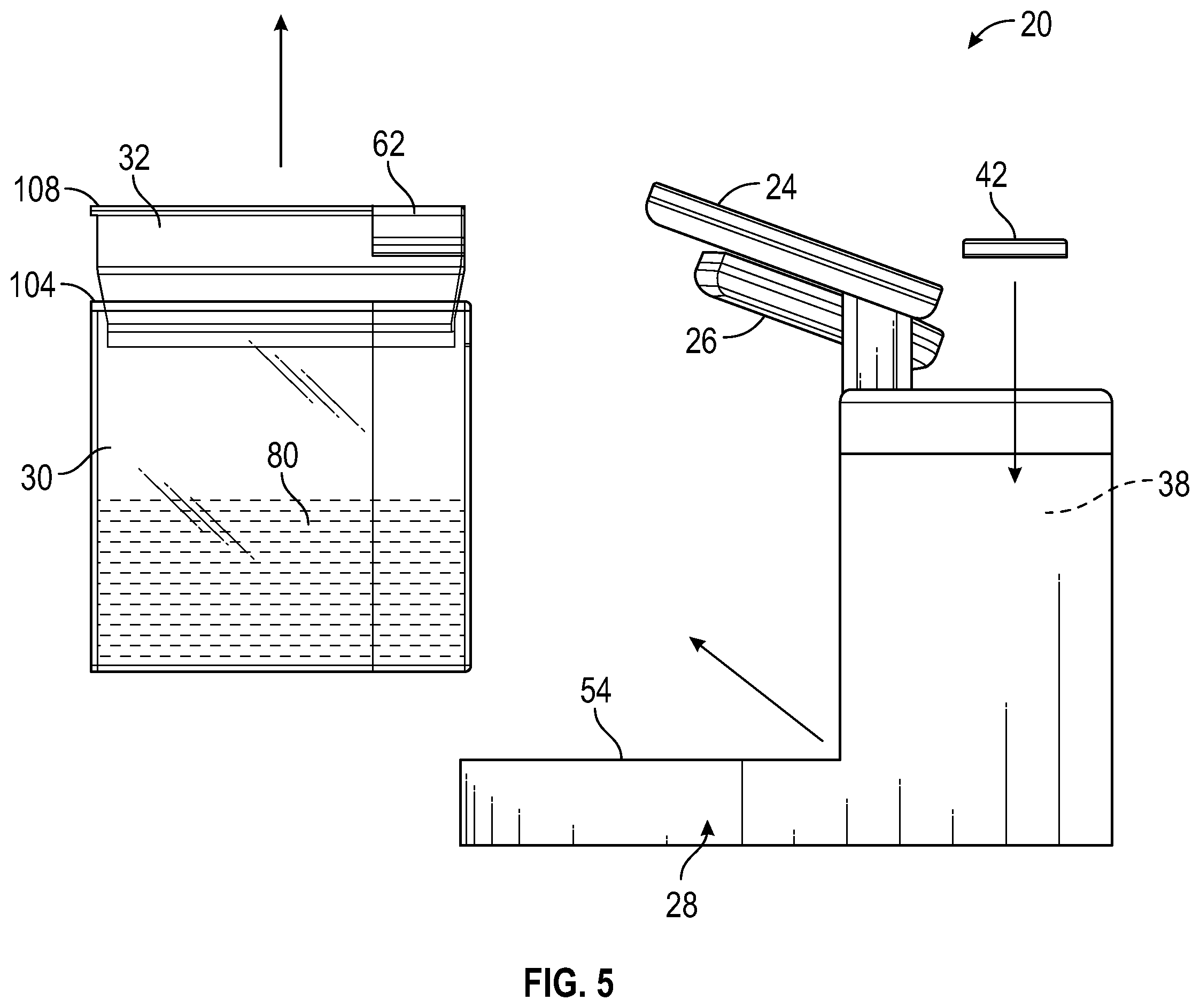 Patent US11793361 Figure 5 – Portable child sink