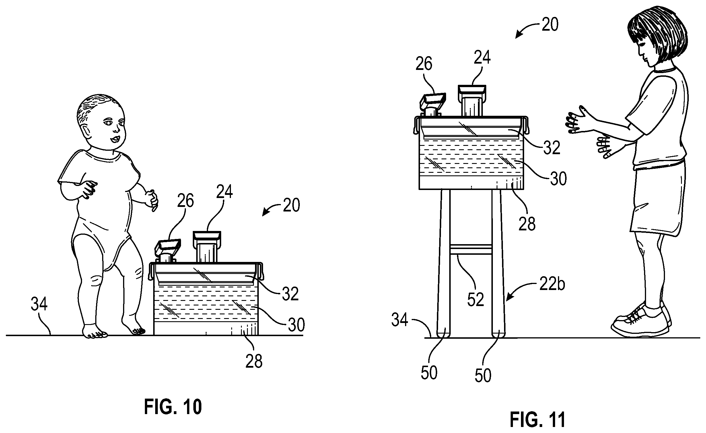 Patent US11793361 Figure 8 – Portable child sink