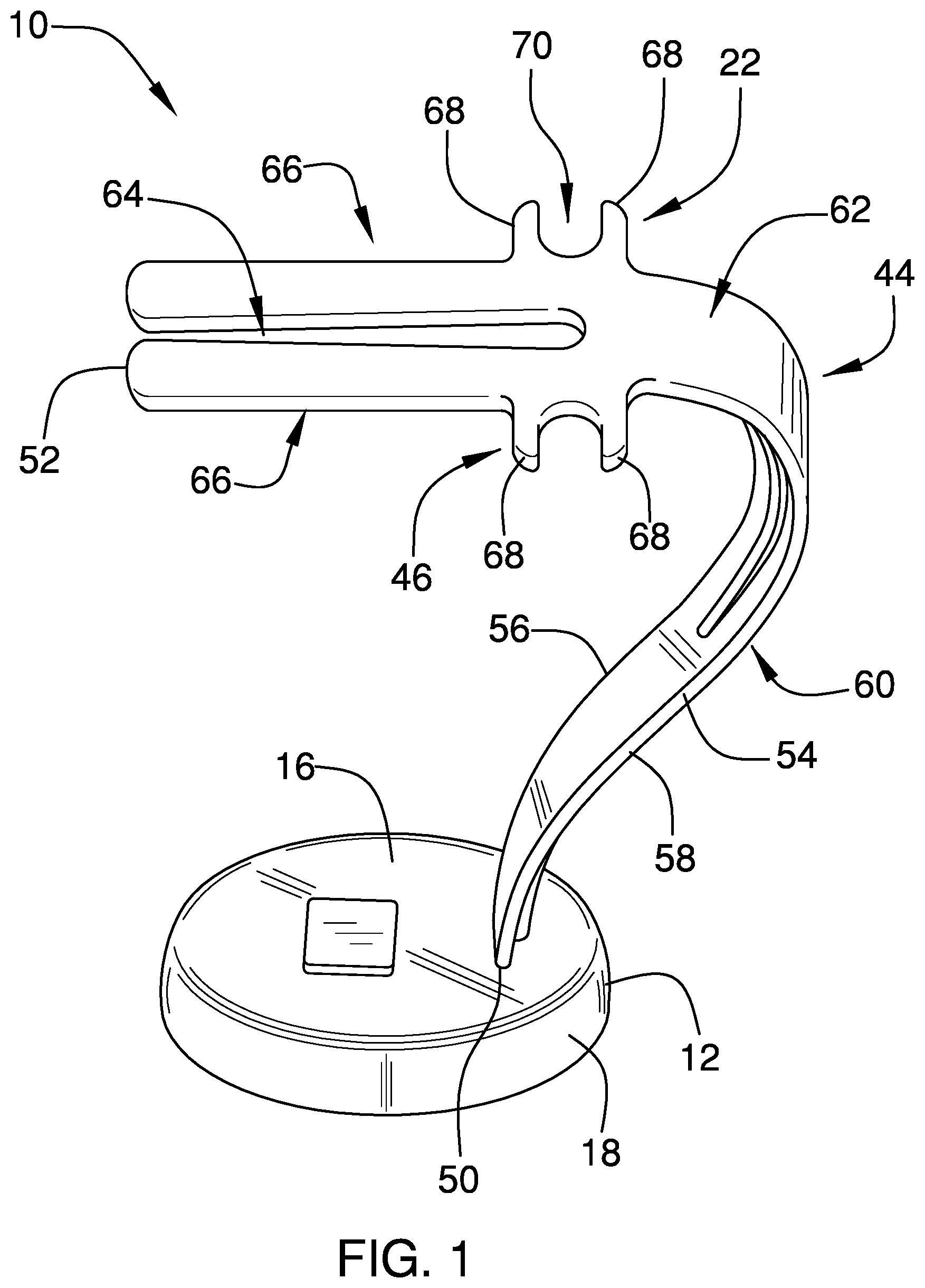 Patent US11793362 Figure 1 – Toothpaste and toothbrush holder assembly
