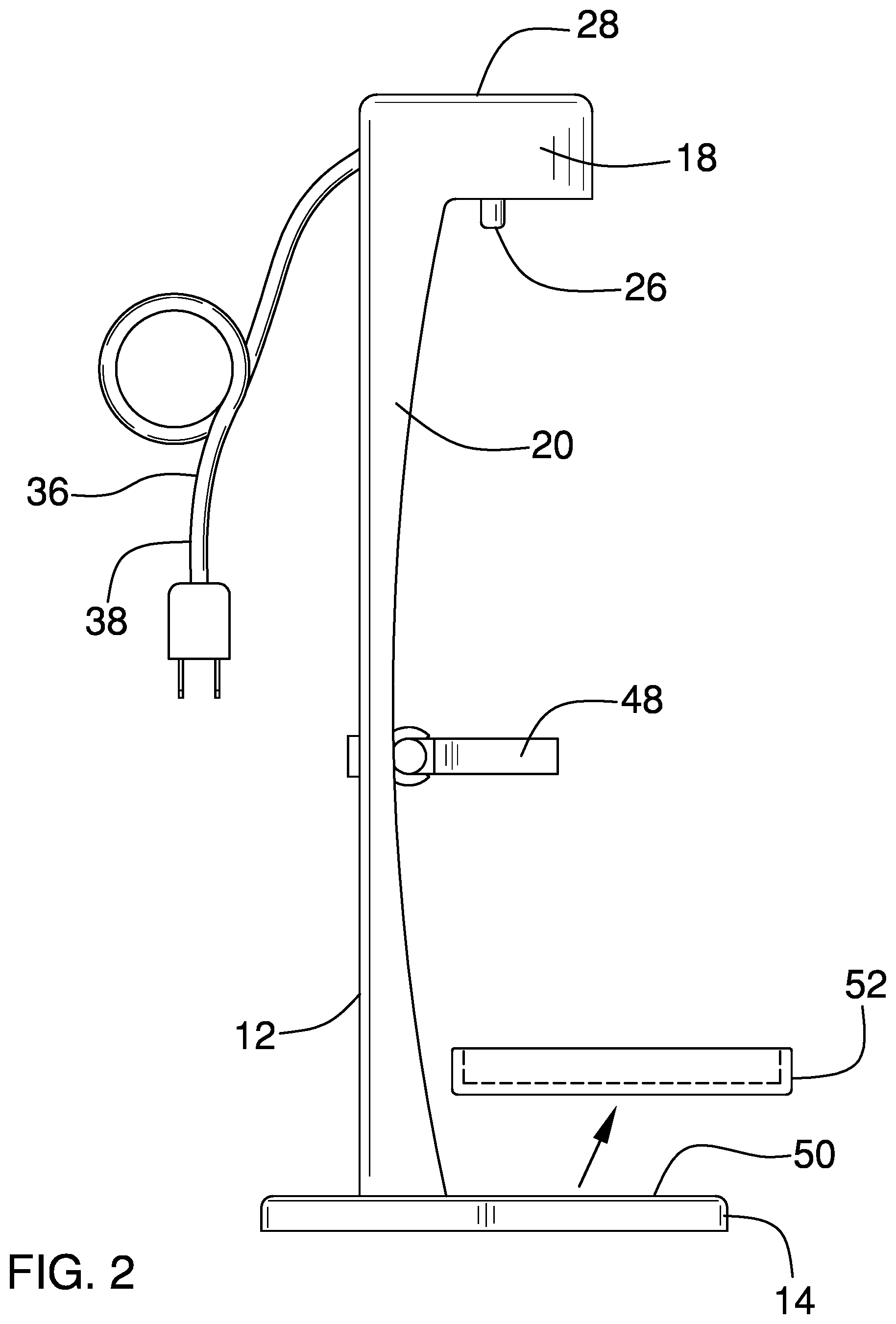 Patent US11793363 Figure 2 – Electric toothbrush stowage device