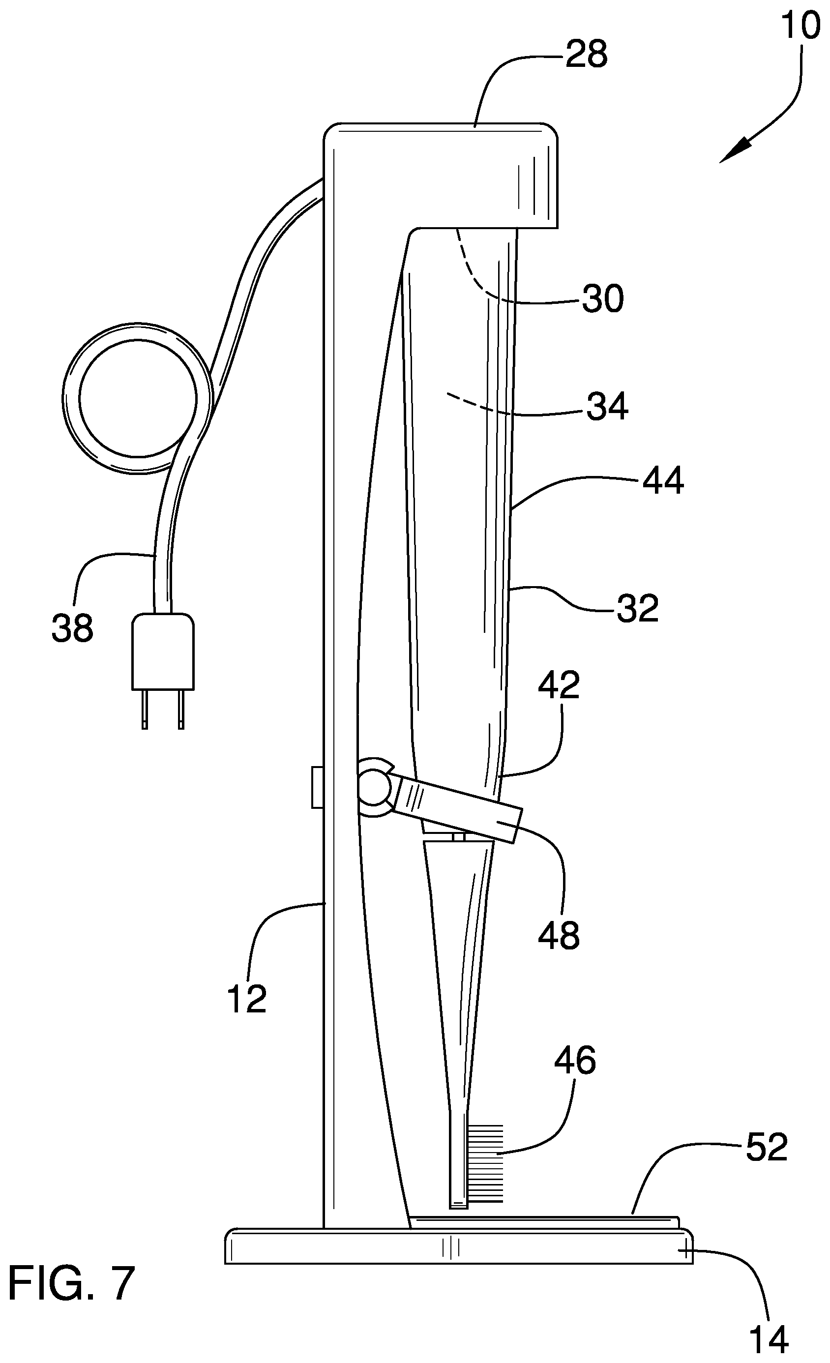Patent US11793363 Figure 7 – Electric toothbrush stowage device
