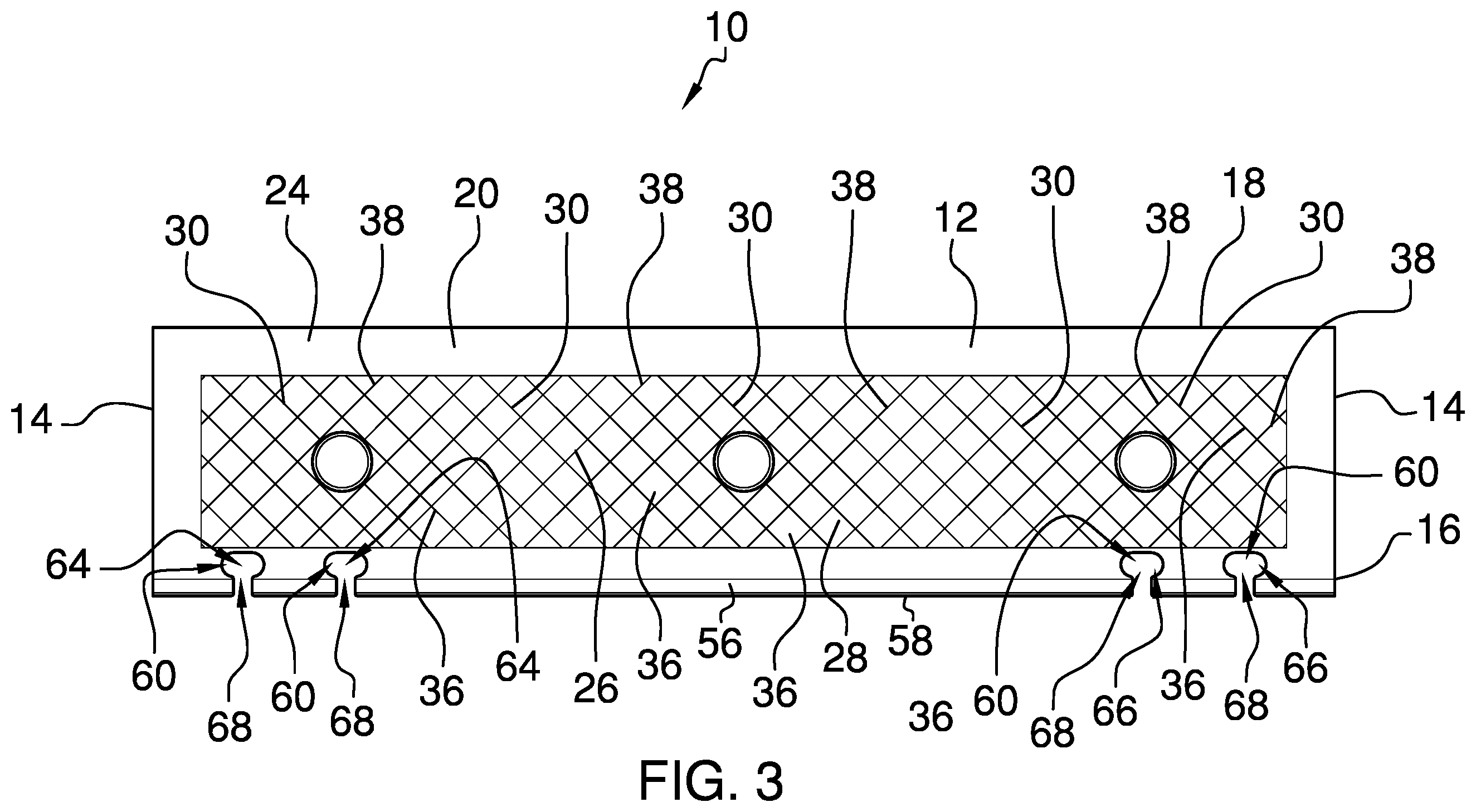 Patent US11793364 Figure 3 – Bar mounting bath shelf device
