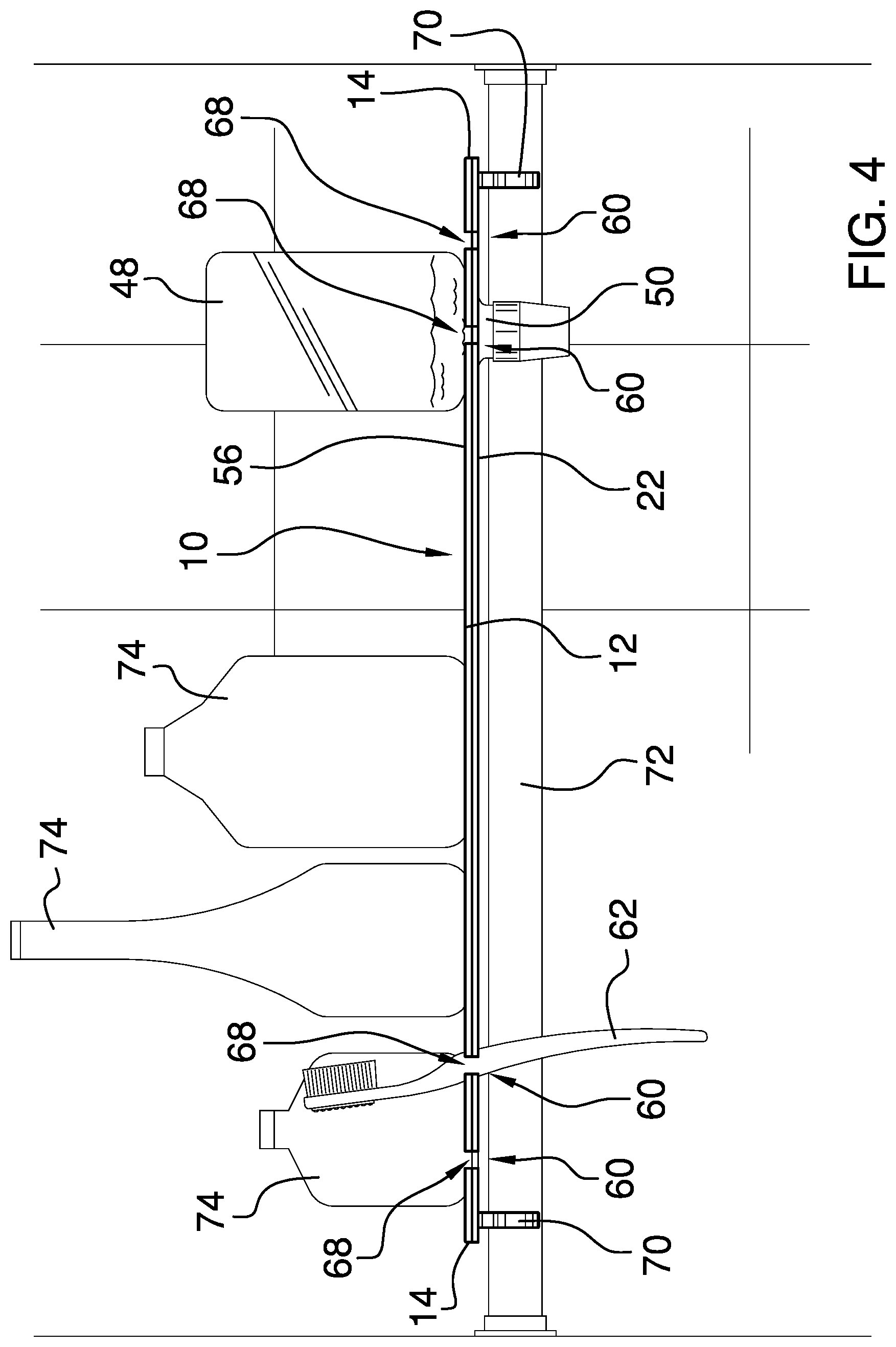 Patent US11793364 Figure 4 – Bar mounting bath shelf device