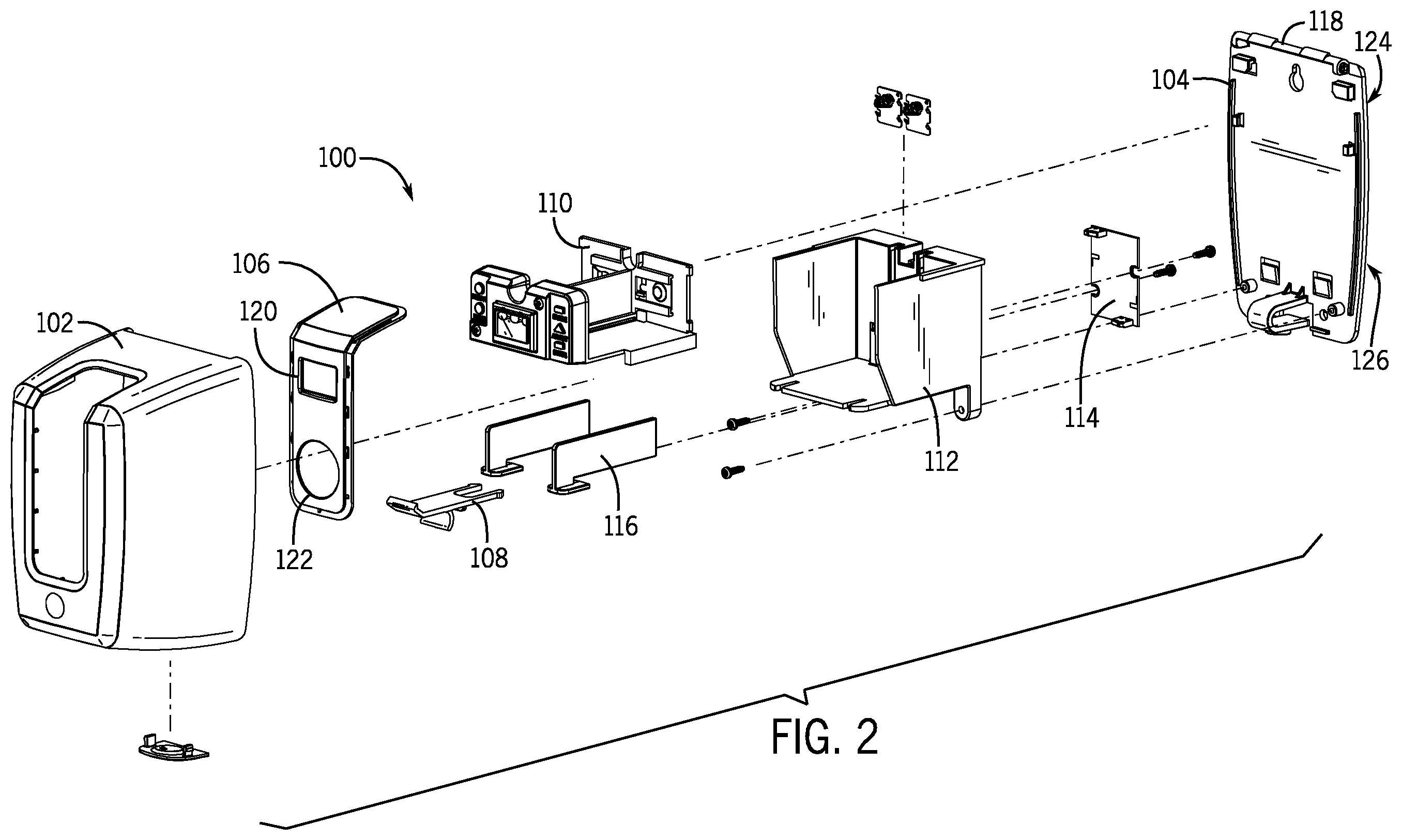 Patent US11793365 Figure 2 – Dispenser for use with refill cartridge