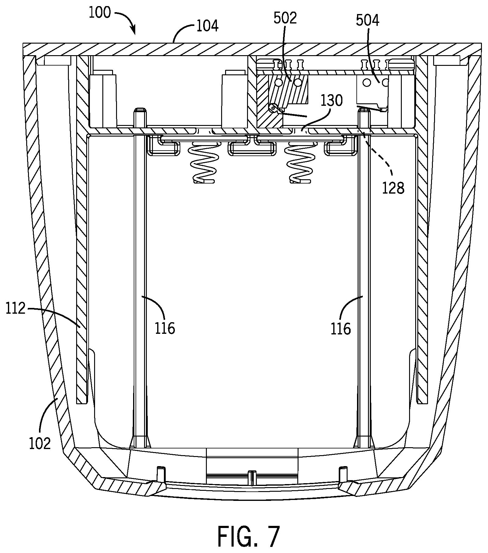 Patent US11793365 Figure 7 – Dispenser for use with refill cartridge