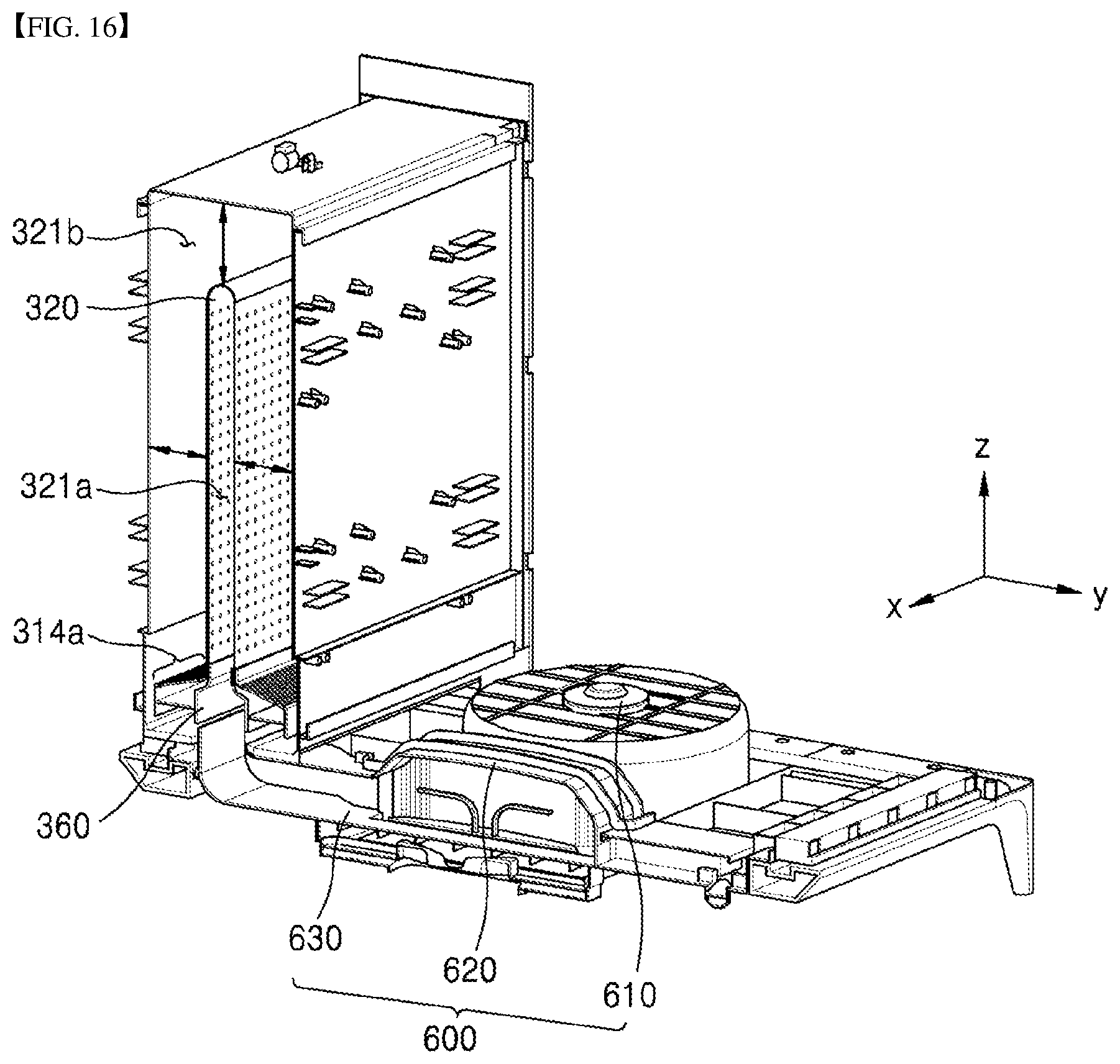 Patent US11793366 Figure 16 – Towel maintenance device