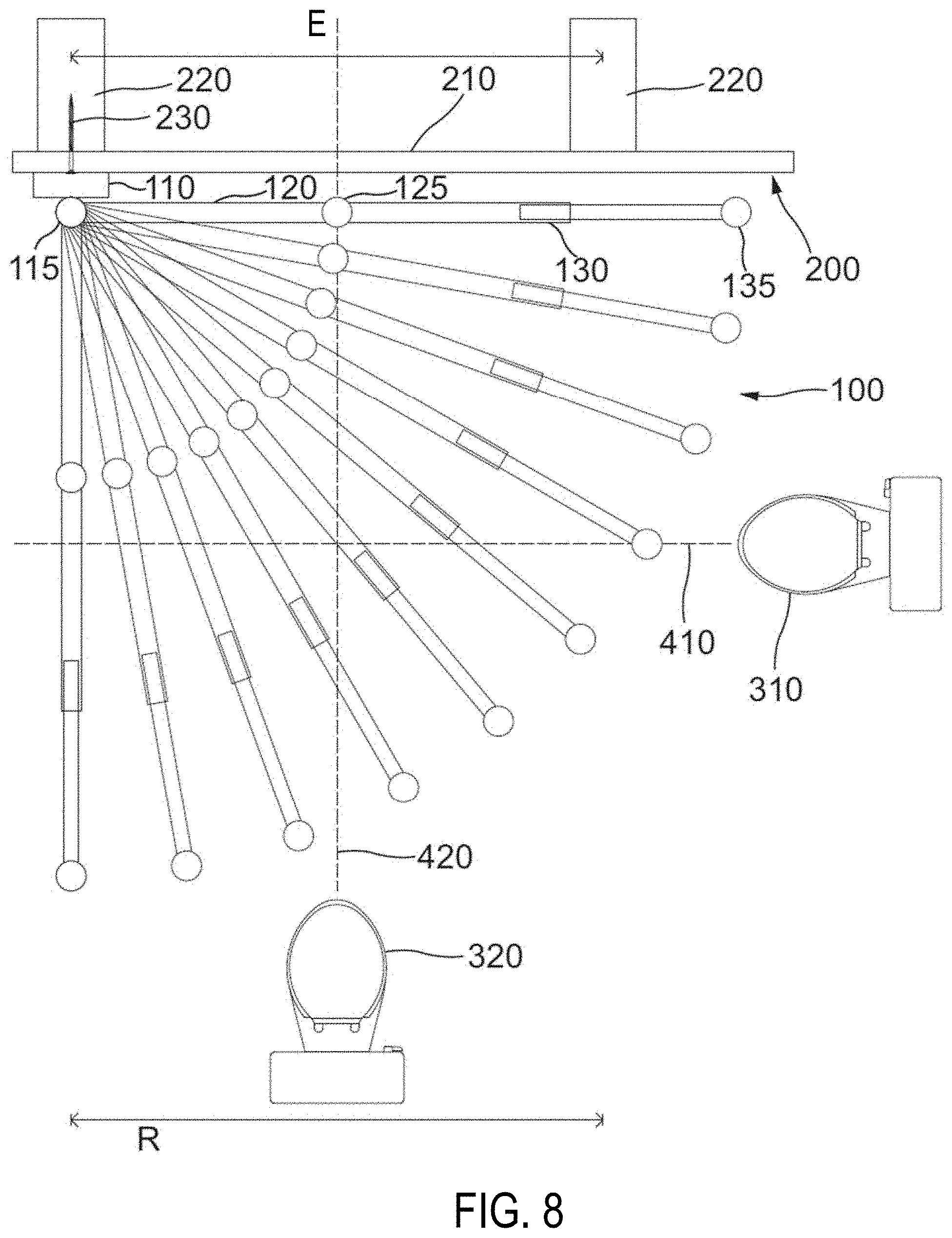 Patent US11793367 Figure 8 – Toilet paper holder systems and methods
