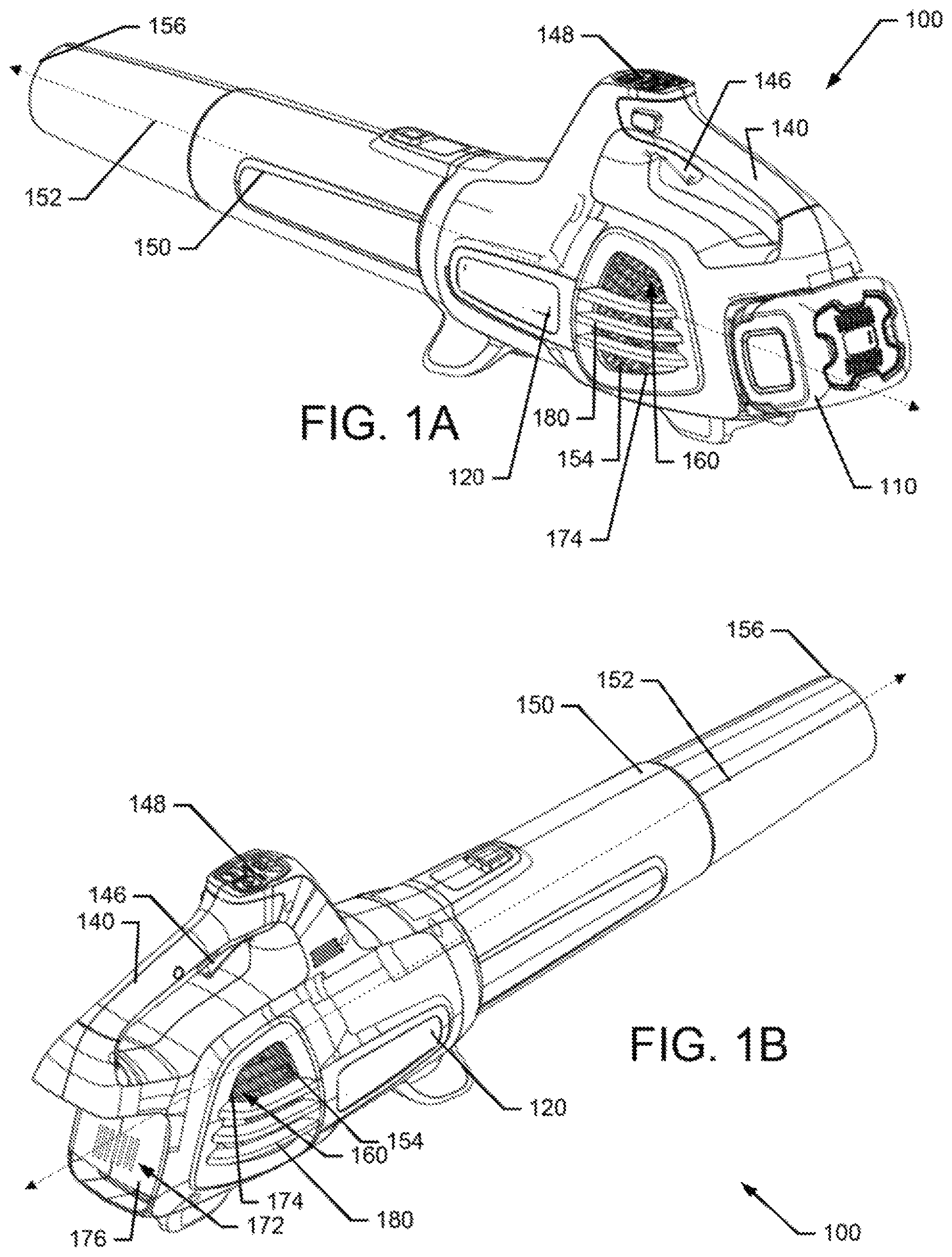 Patent US11793372 Figure 1 – Blower with improved battery cooling