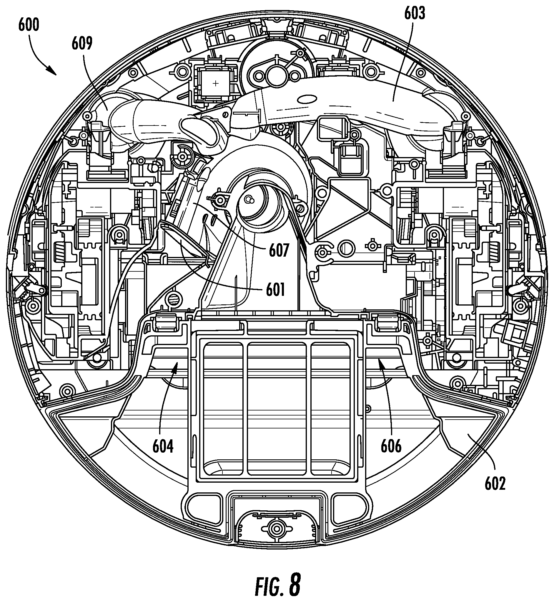 Patent US11793373 Figure 5 – Robotic cleaner with air jet assembly