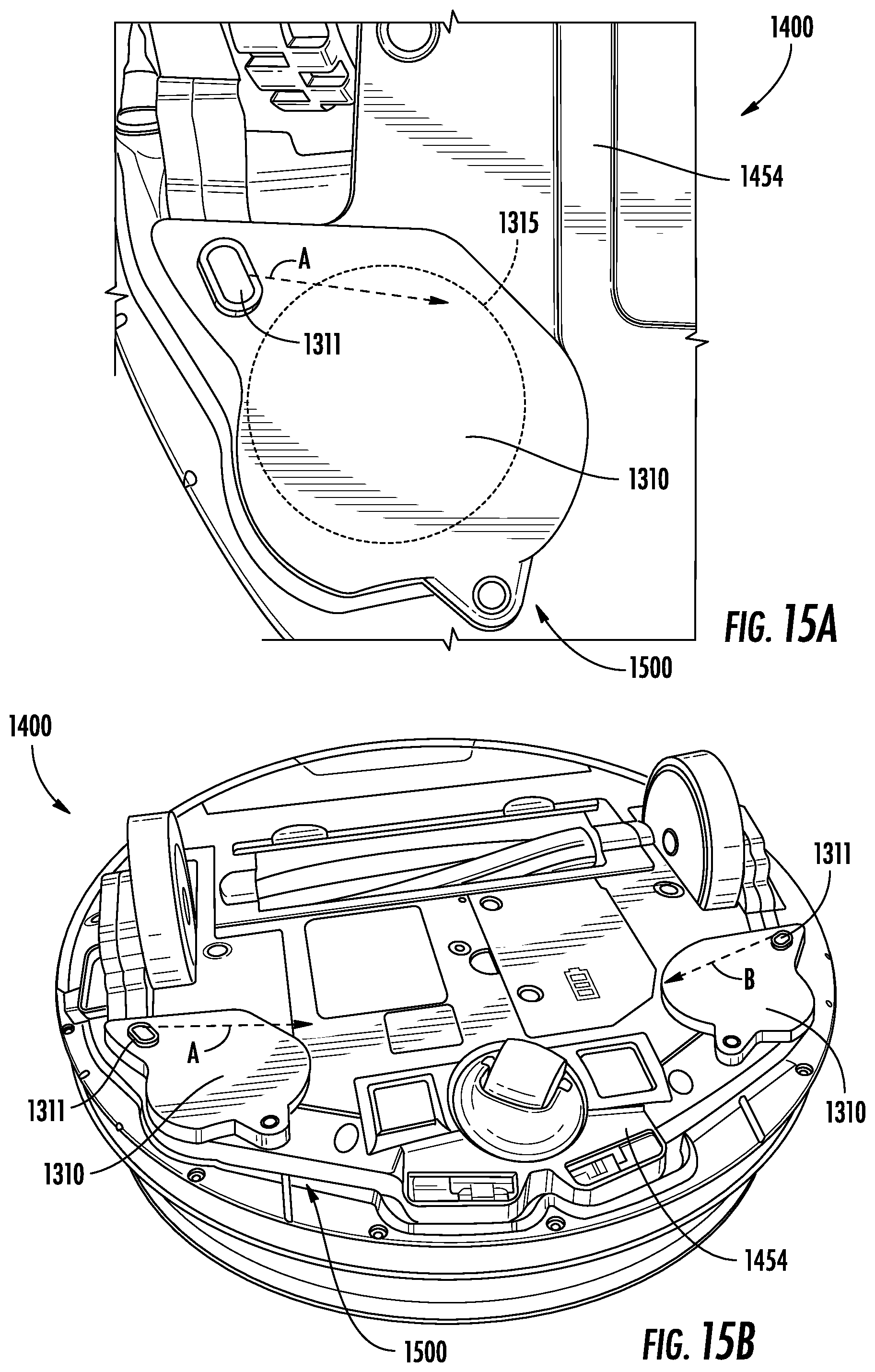Patent US11793373 Figure 11 – Robotic cleaner with air jet assembly