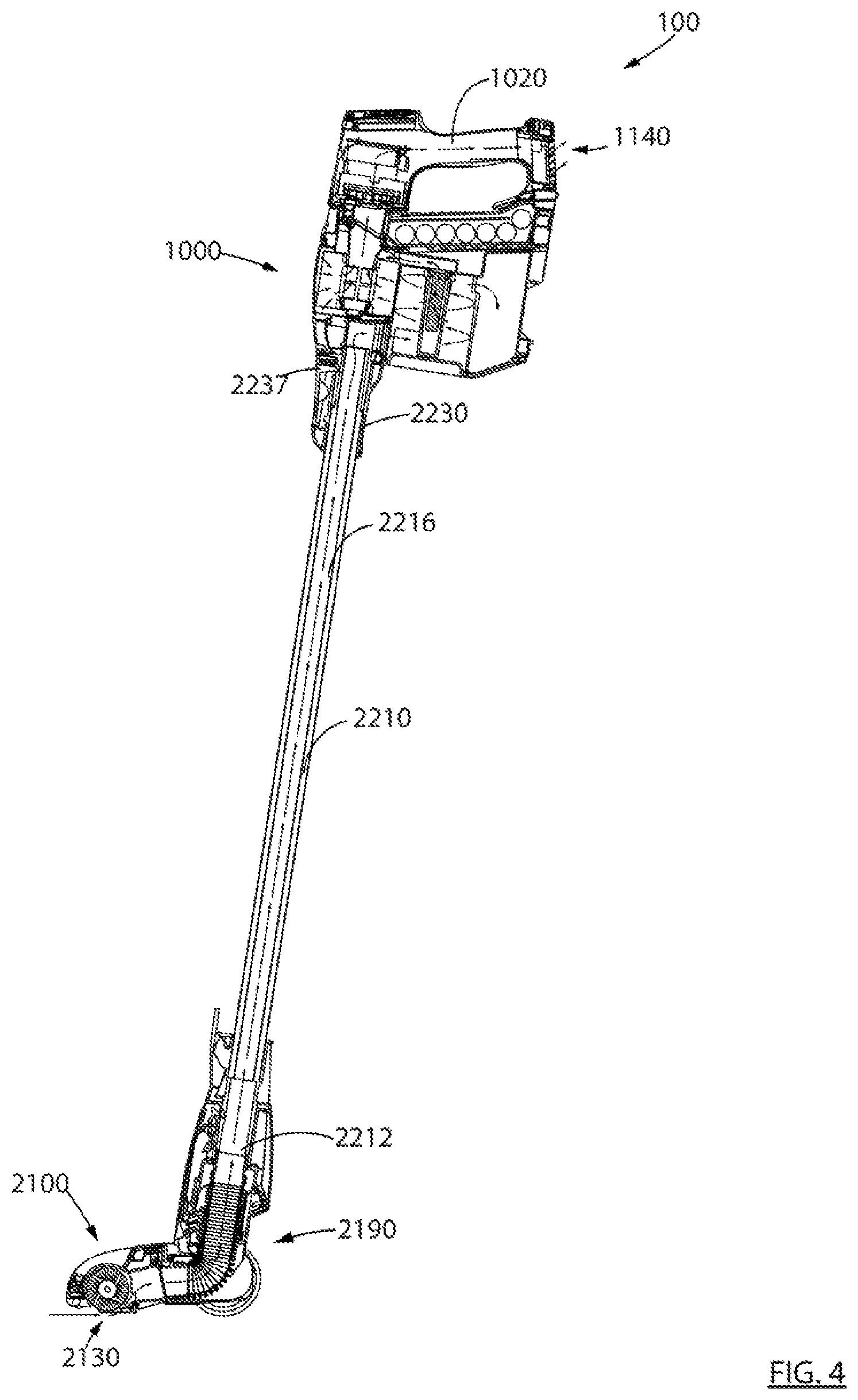 Patent US11793374 Figure 4 – Surface cleaning apparatus with a variable inlet flow area