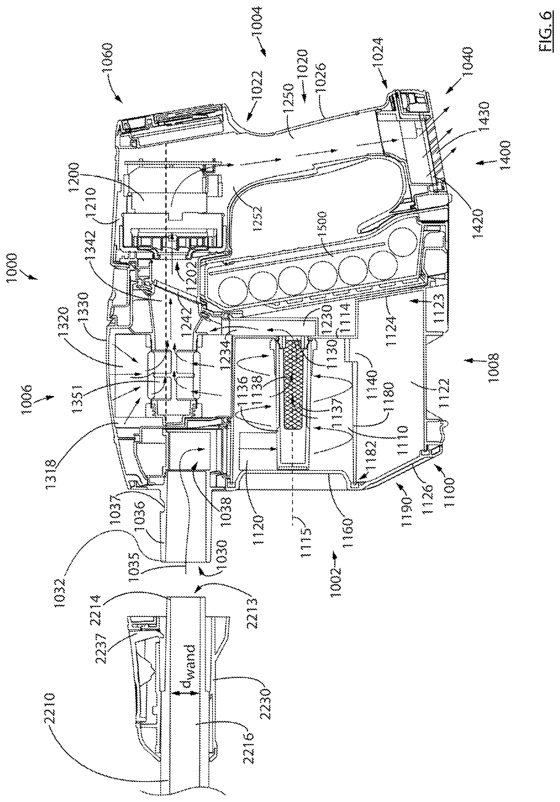 Patent US11793374 Figure 6 – Surface cleaning apparatus with a variable inlet flow area