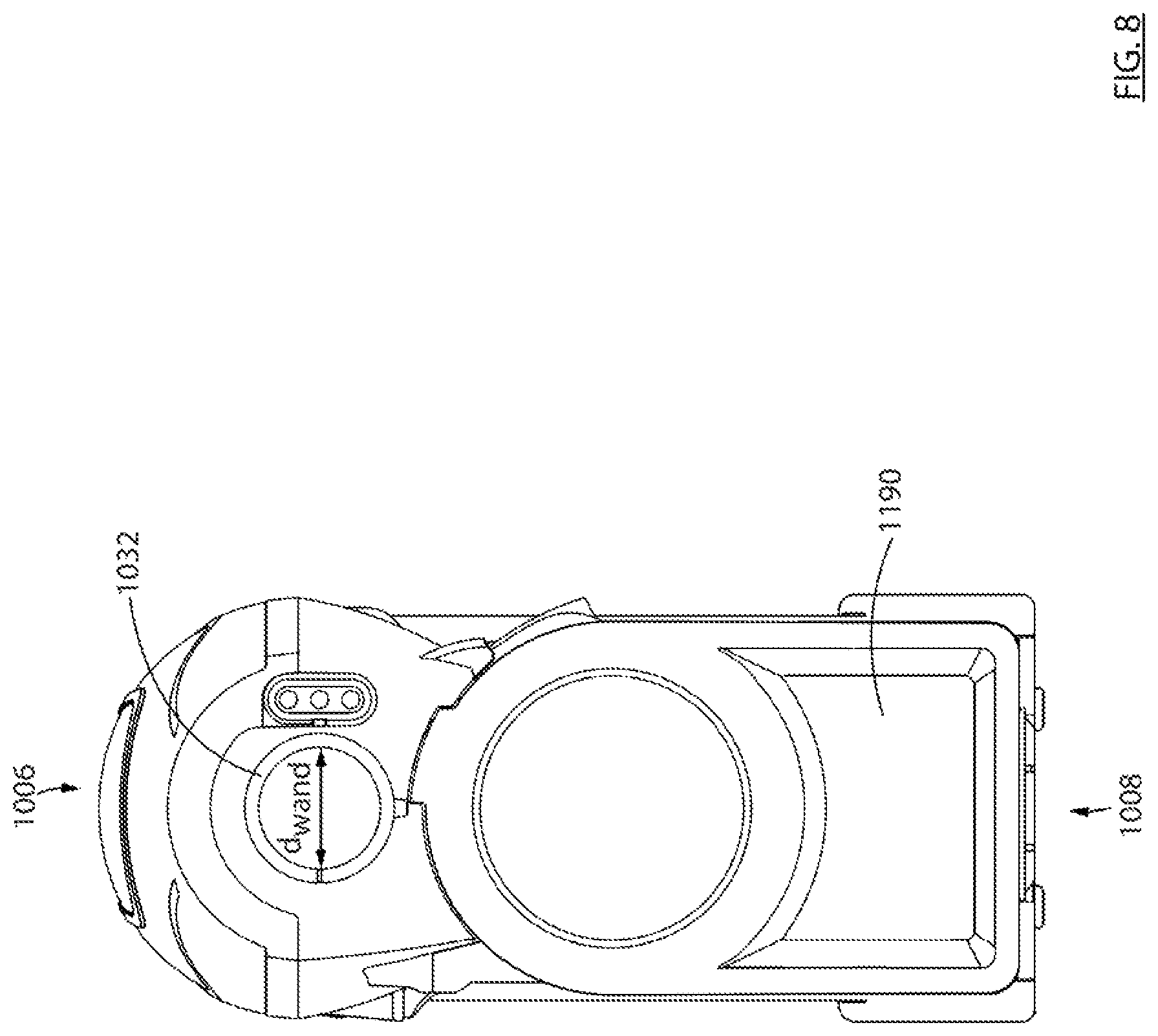 Patent US11793374 Figure 8 – Surface cleaning apparatus with a variable inlet flow area