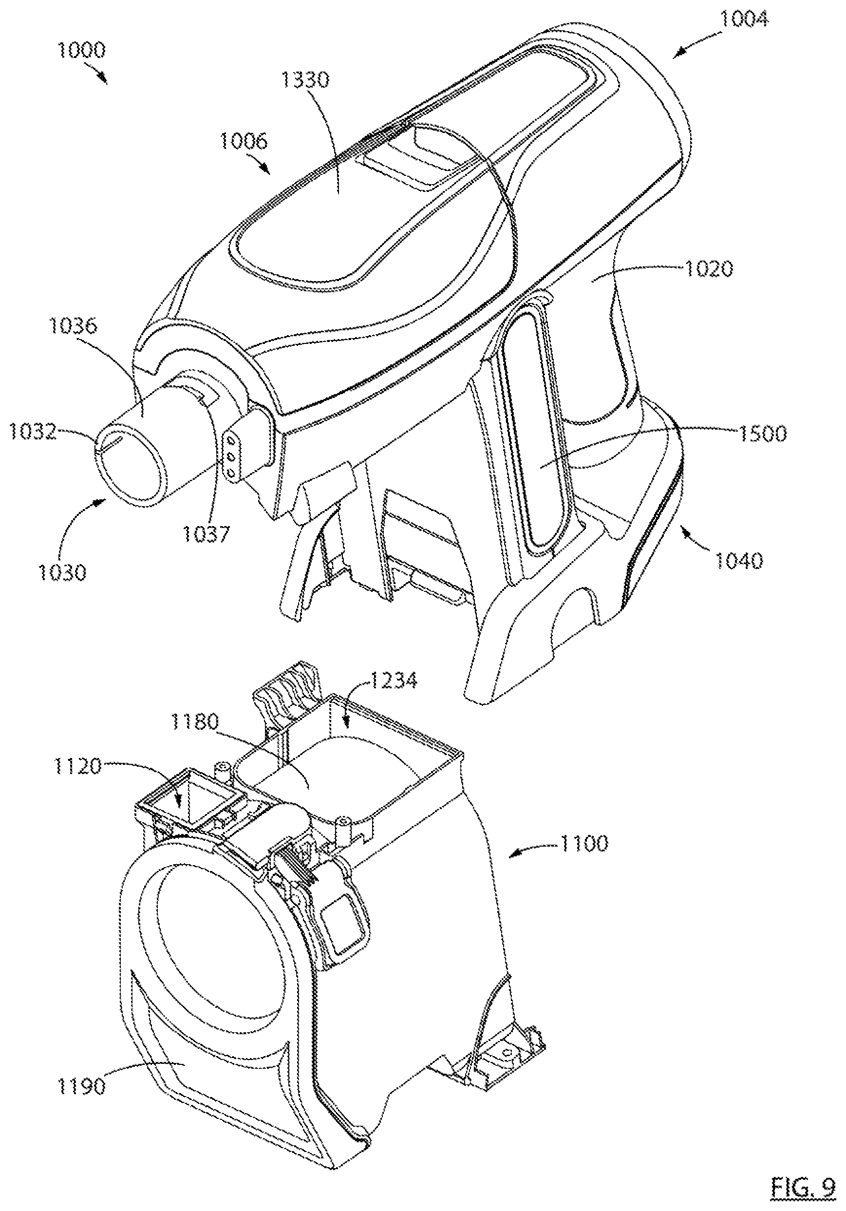 Patent US11793374 Figure 9 – Surface cleaning apparatus with a variable inlet flow area