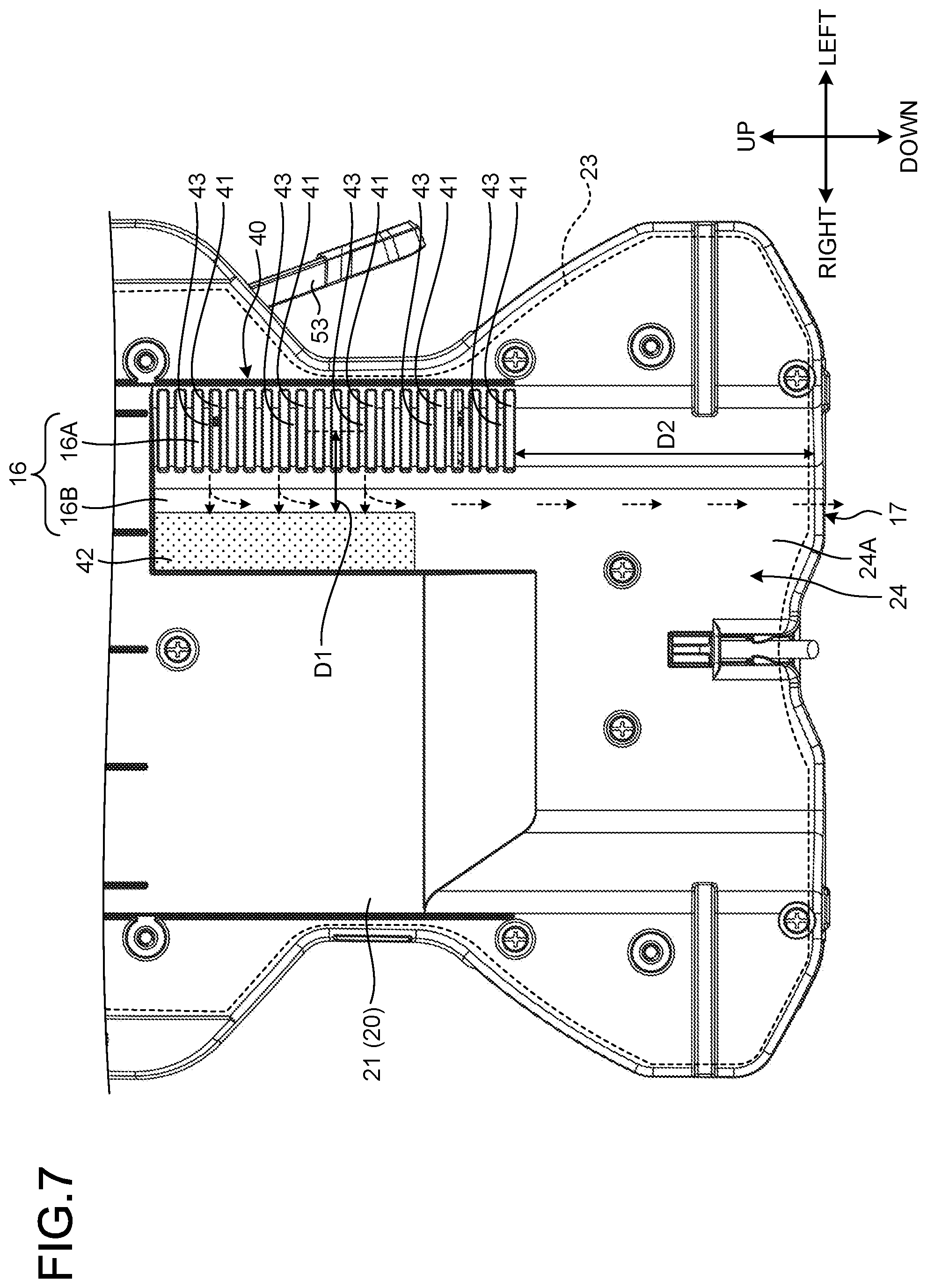 Patent US11793377 Figure 7 – Backpack dust collector