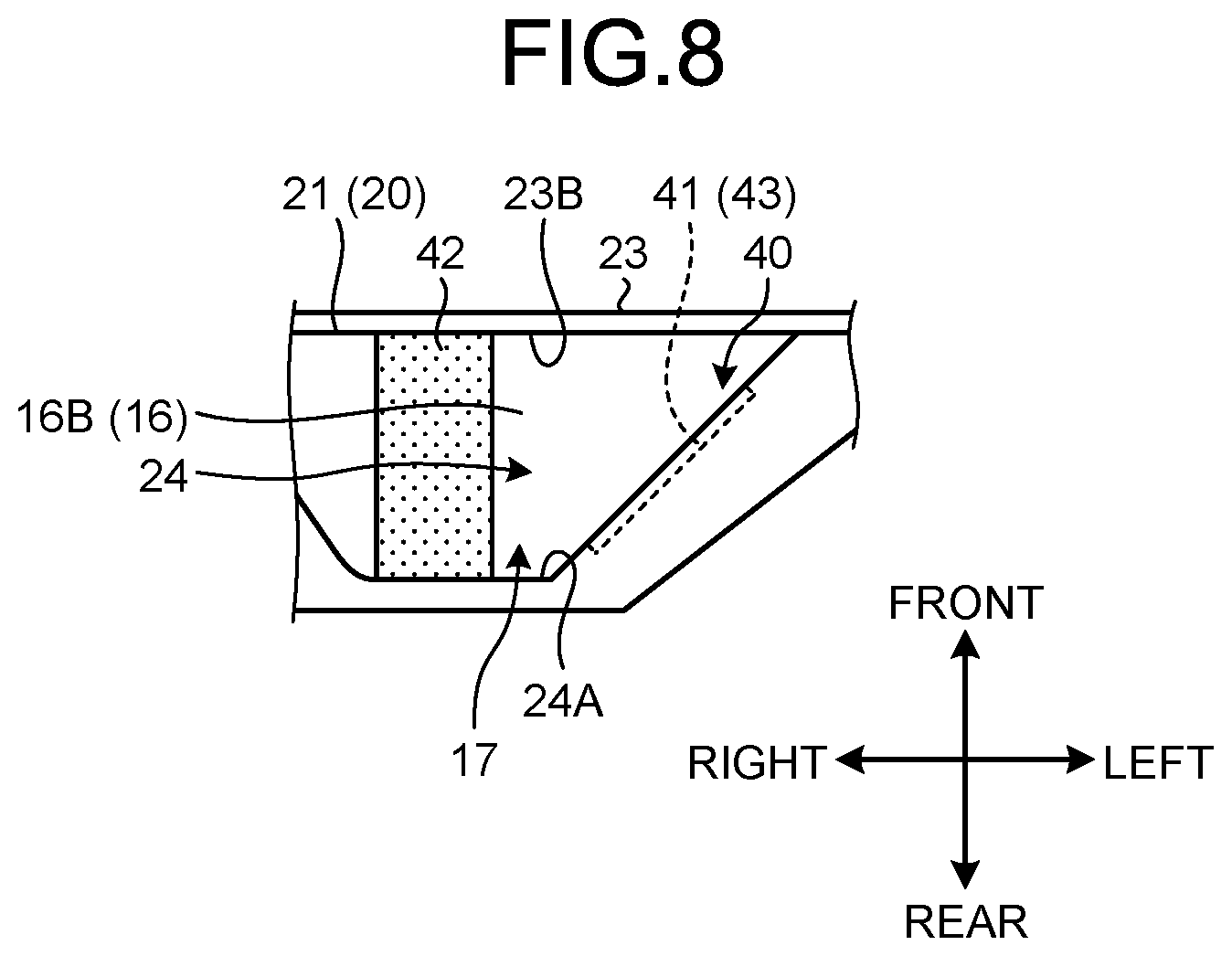 Patent US11793377 Figure 8 – Backpack dust collector