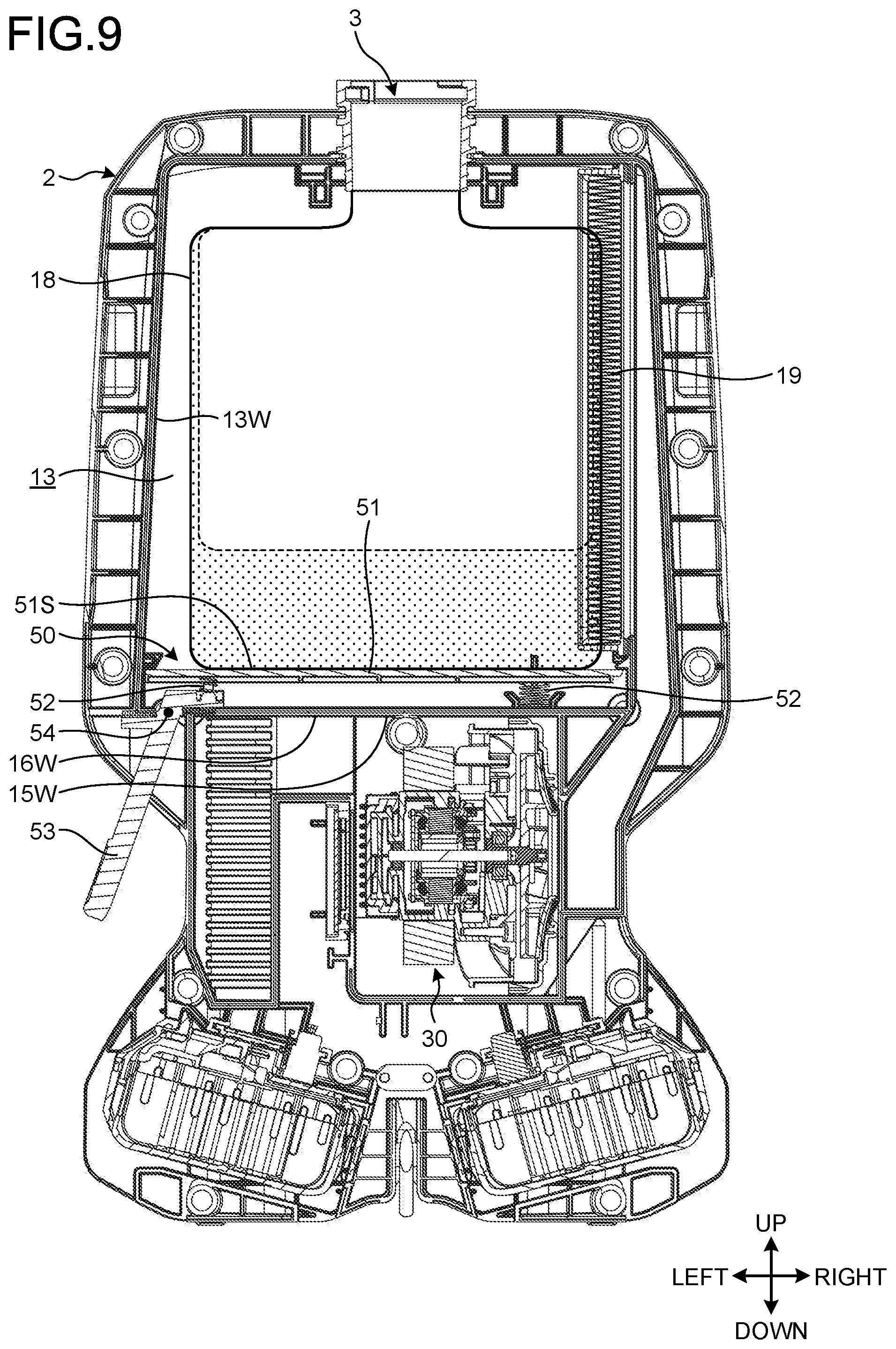 Patent US11793377 Figure 9 – Backpack dust collector