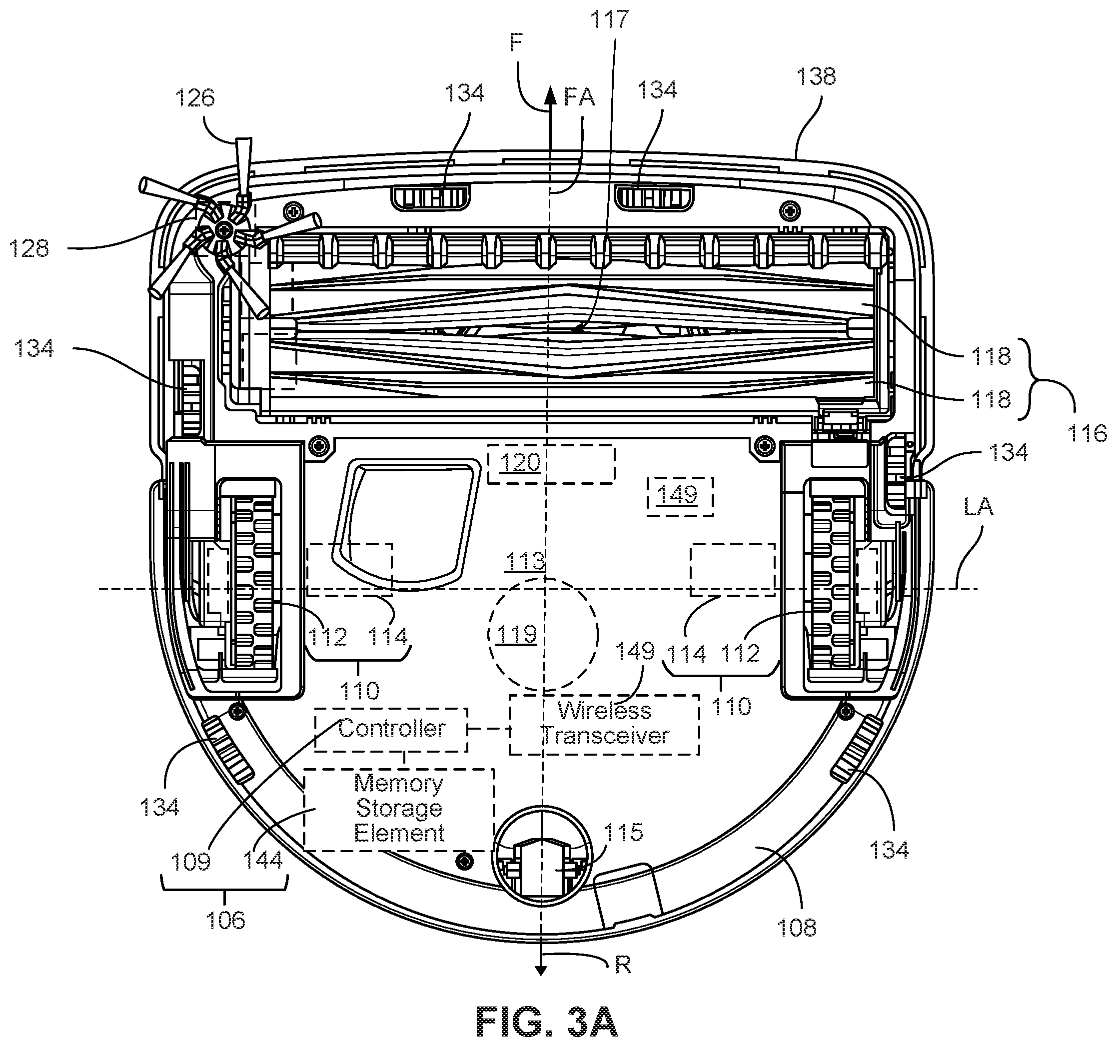 Patent US11793379 Figure 3 – Floor and air cleaning systems and related methods