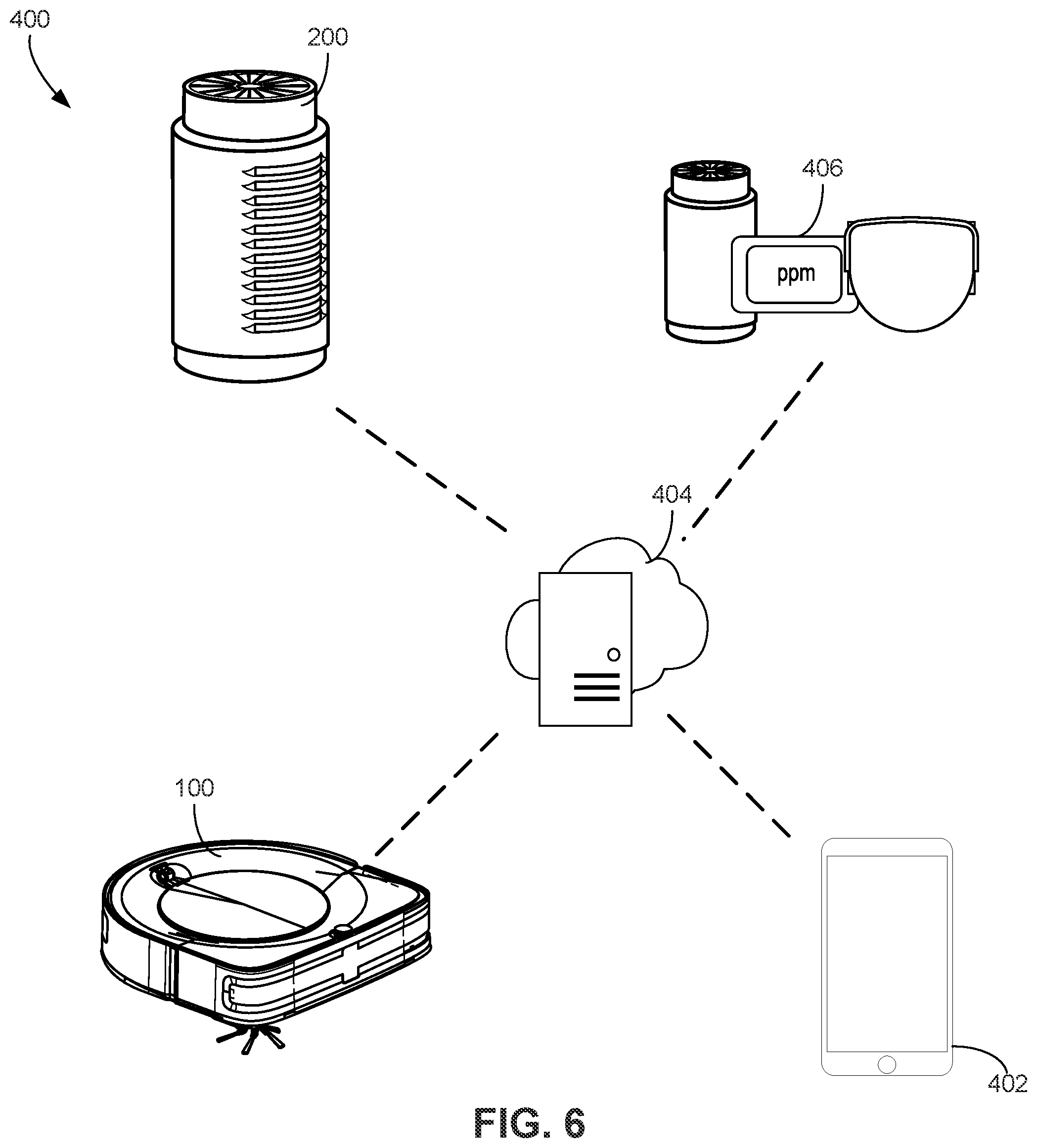 Patent US11793379 Figure 7 – Floor and air cleaning systems and related methods