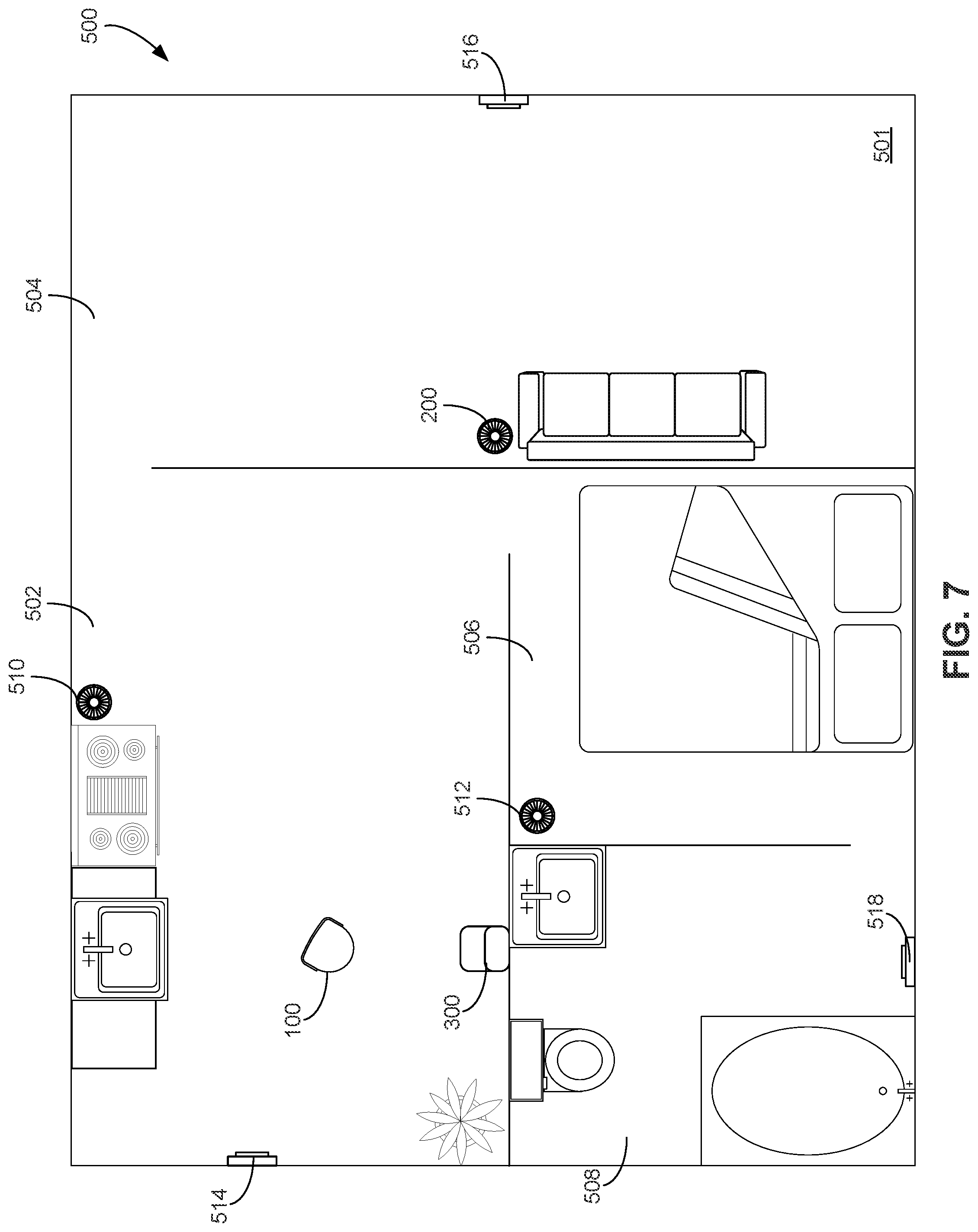 Patent US11793379 Figure 8 – Floor and air cleaning systems and related methods