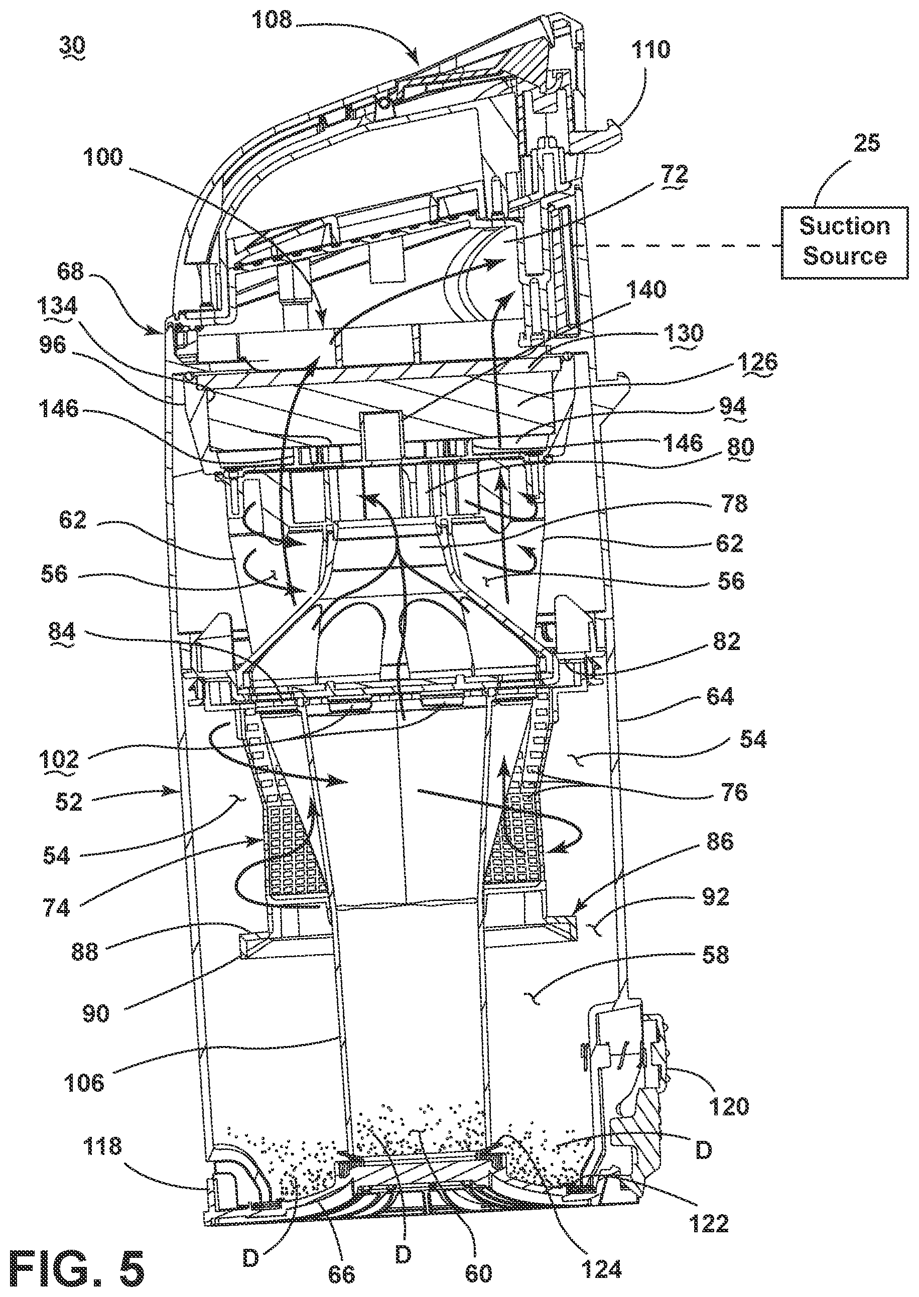 Patent US11793380 Figure 5 – Vacuum cleaner