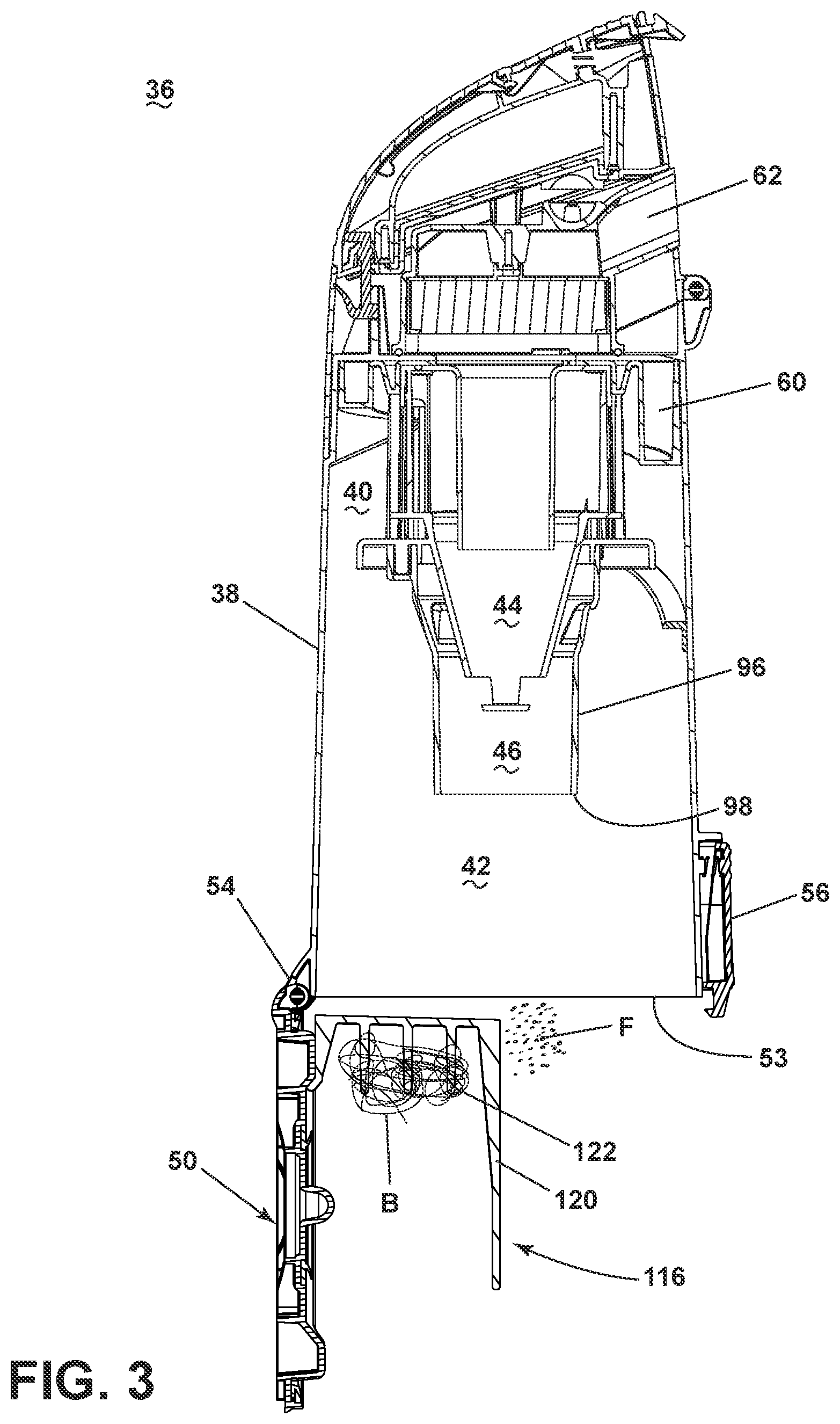 Patent US11793381 Figure 3 – Cyclone module for vacuum cleaner