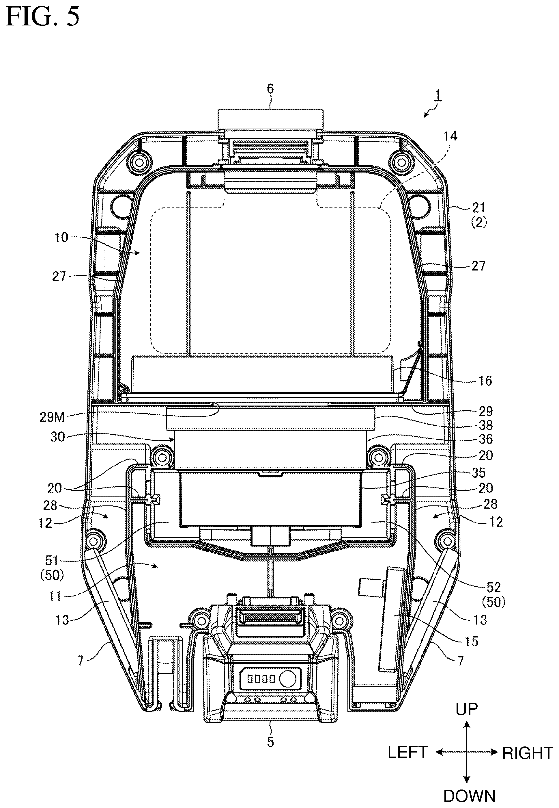 Patent US11793382 Figure 5 – Dust collector